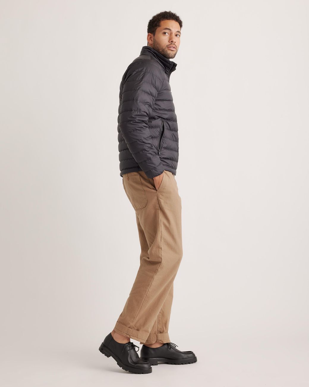 Quince Gray Lightweight Down Packable Puffer Jacket, Recycled Polyester for men