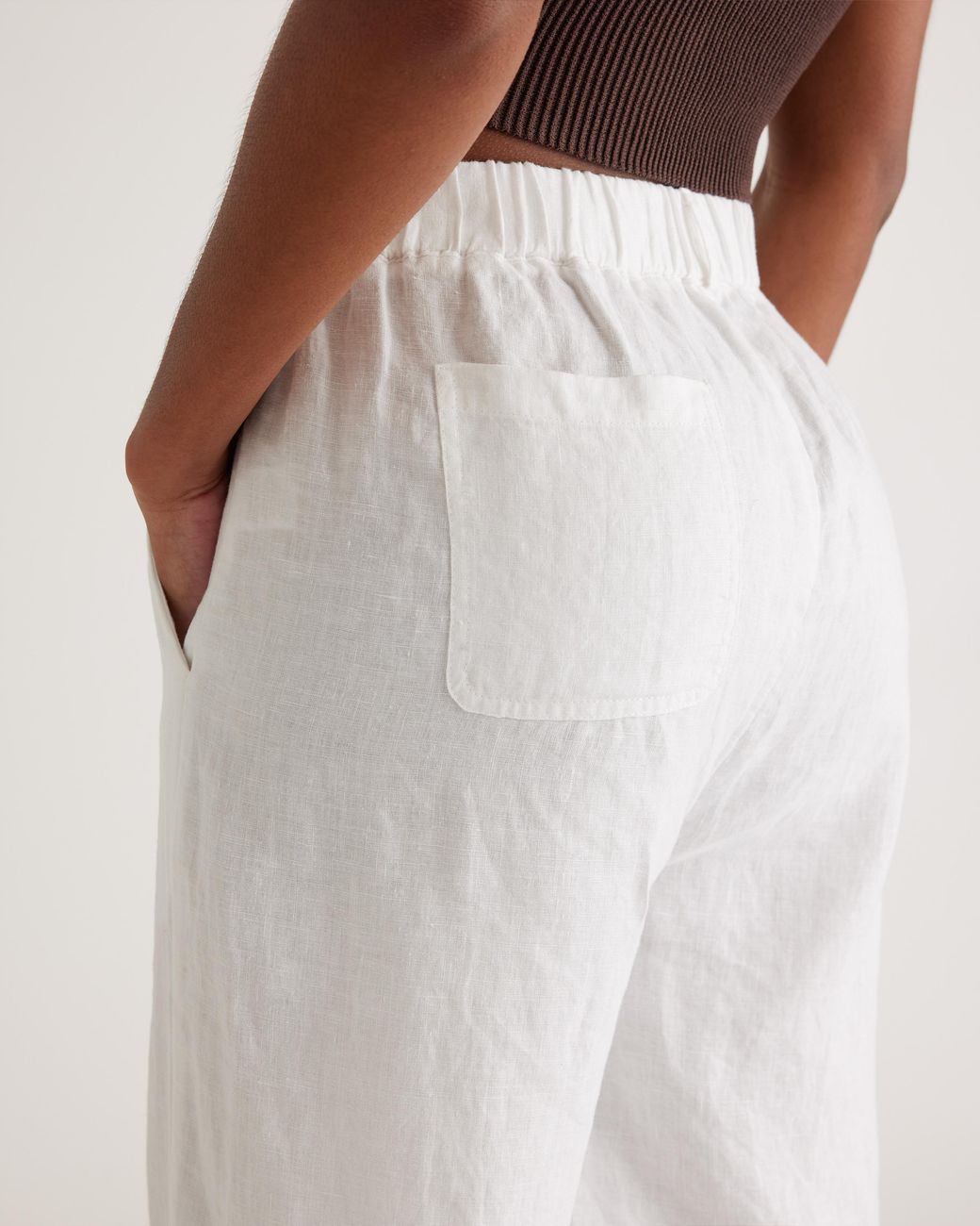 Quince White 100% European 100% European Linen Pants