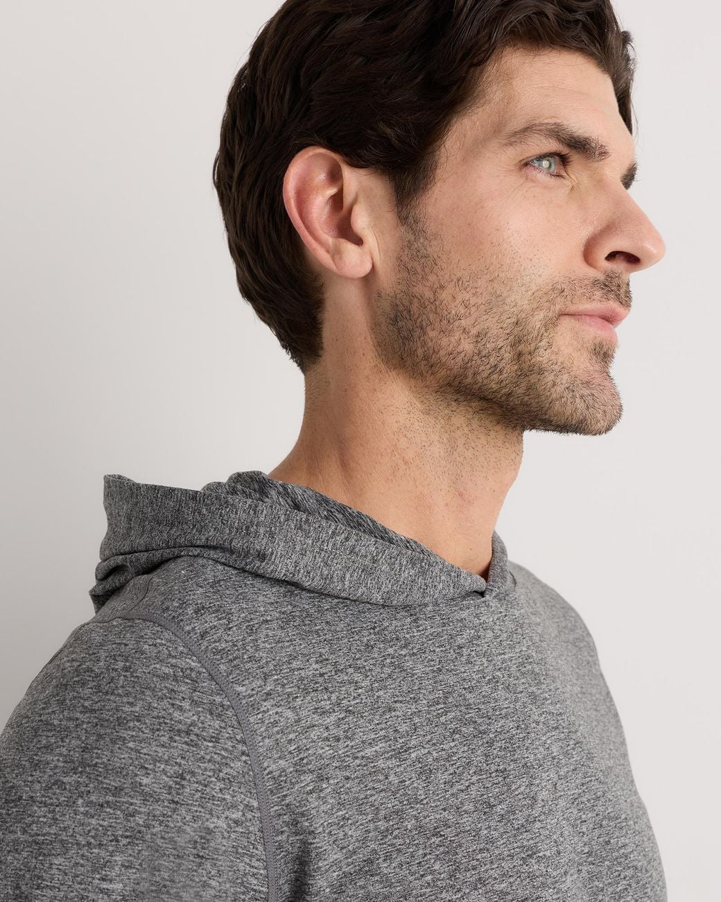 Quince Gray Flowknit Performance Hoodie, Recycled Polyester for men