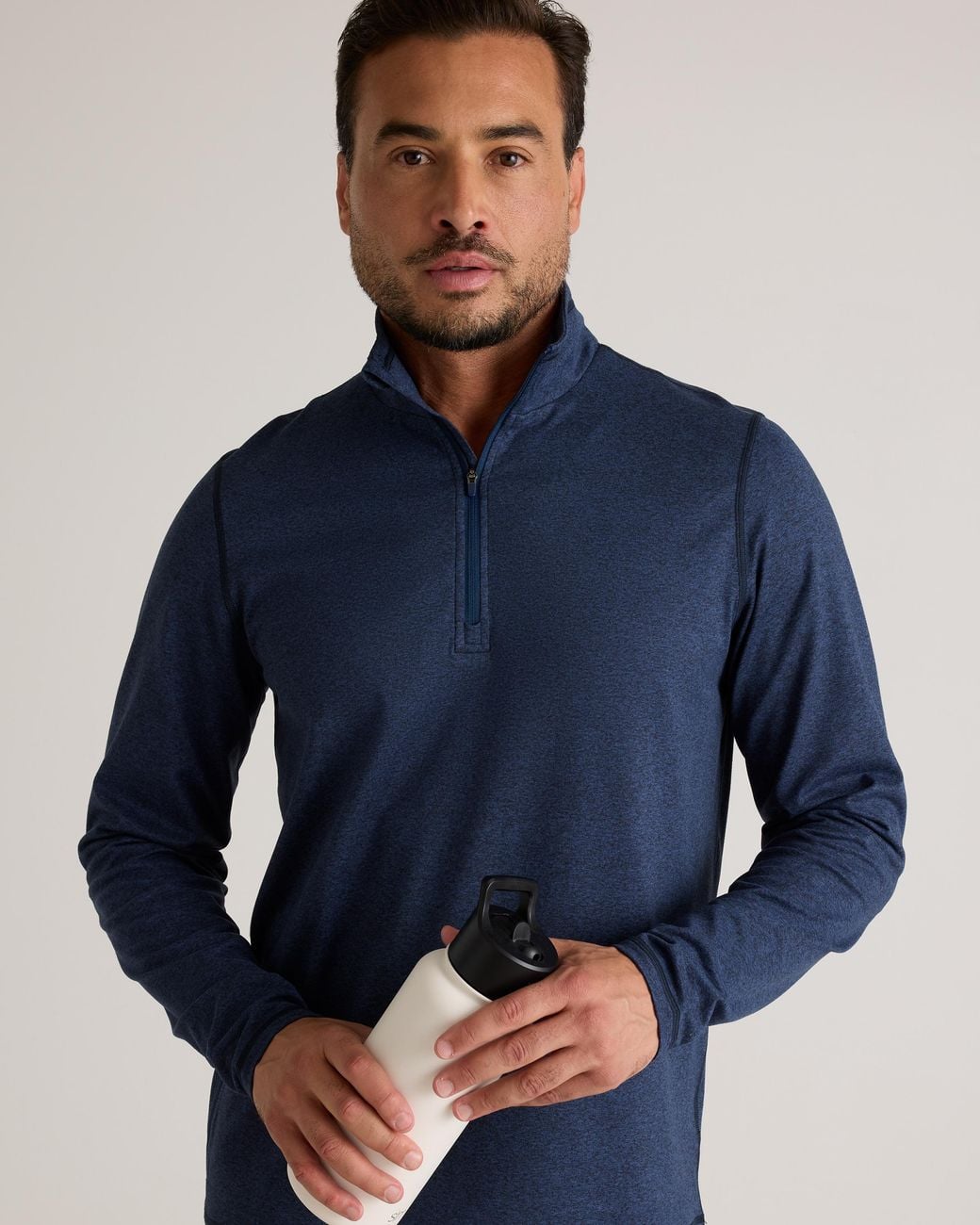 Quince Blue Flowknit Performance Half-Zip, Recycled Polyester for men