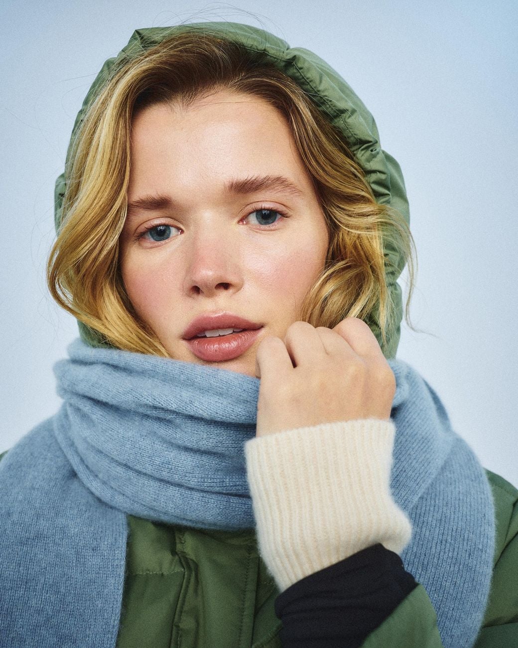 Quince Green Responsible Down Cropped Puffer Jacket, Recycled Polyester