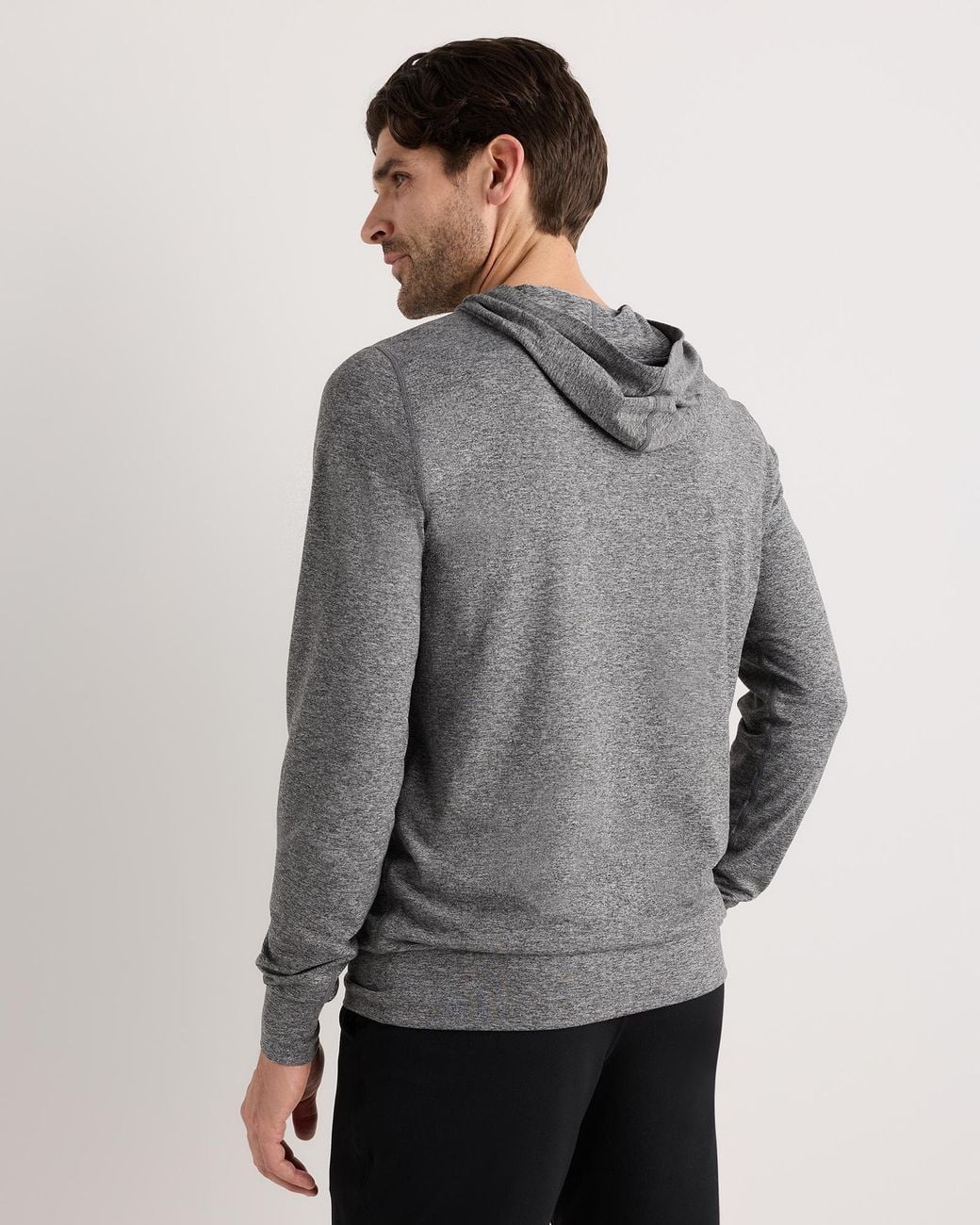 Quince Gray Flowknit Performance Hoodie, Recycled Polyester for men