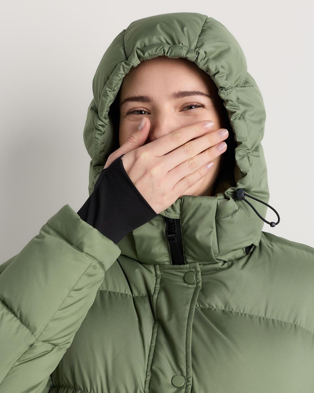Quince Green Responsible Down Cropped Puffer Jacket, Recycled Polyester