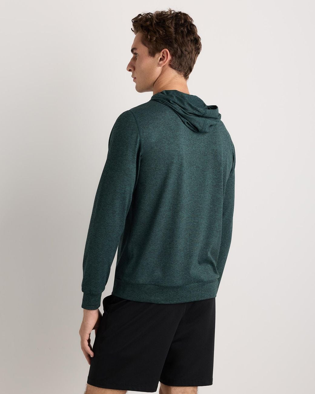 Quince Green Flowknit Performance Hoodie, Recycled Polyester for men