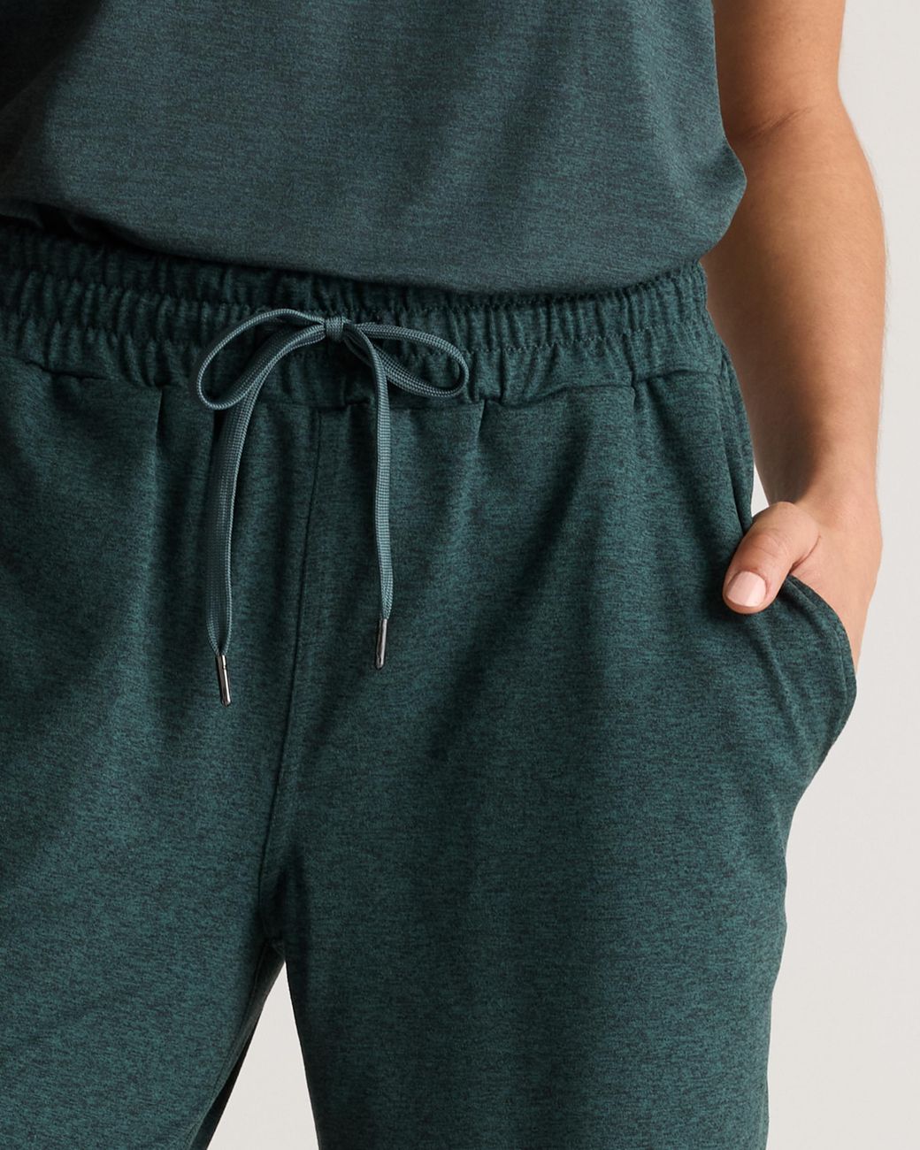 Quince Multicolor Flowknit Mid-Rise Joggers, Recycled Poly With Stretch
