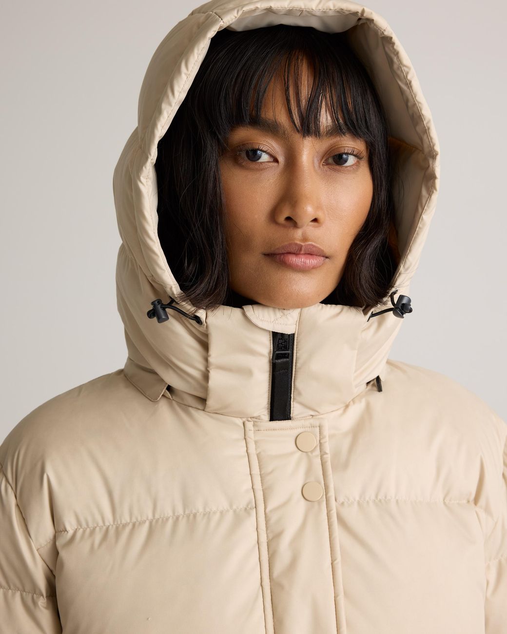 Quince Natural Responsible Down Long Puffer Jacket, Recycled Polyester