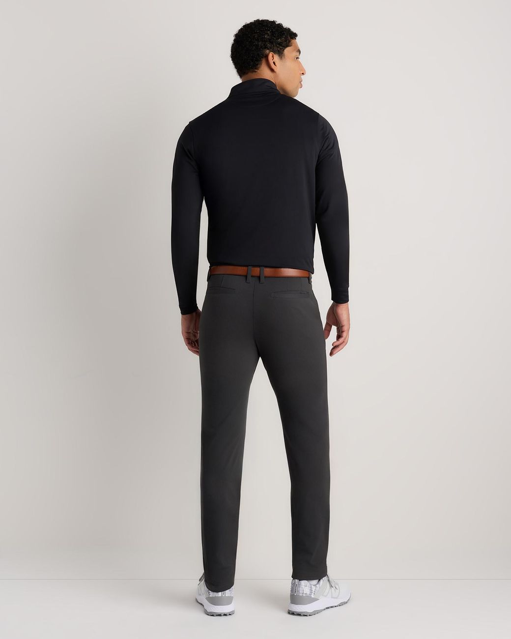 Quince Black Protech Golf Pants, 100% Polyester for men