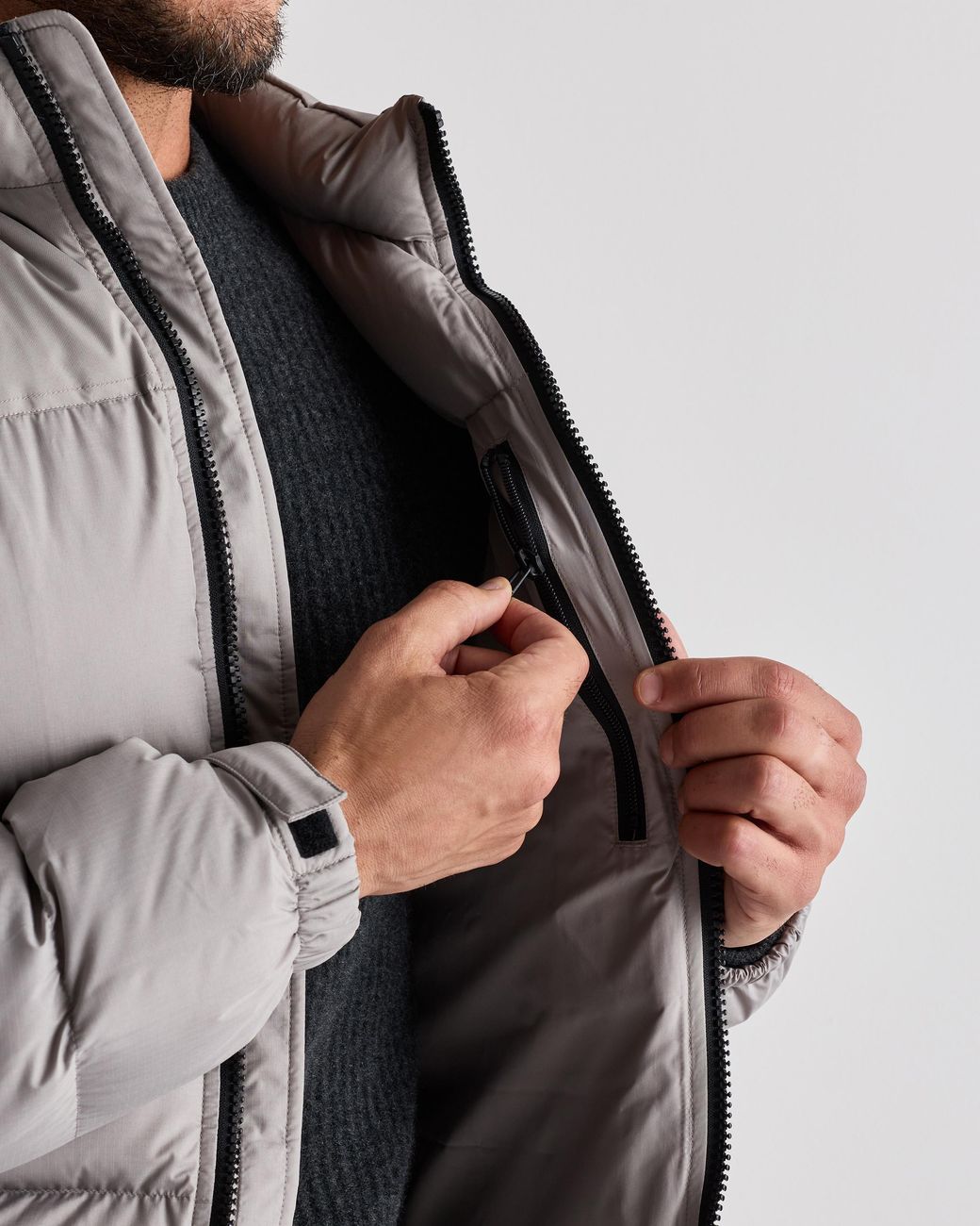 Quince Gray Responsible Down Puffer Jacket, Recycled Polyester for men