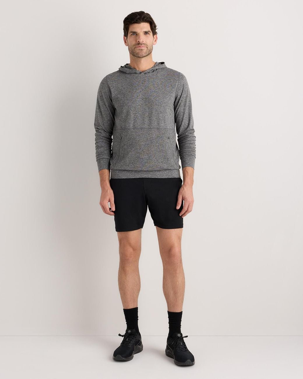 Quince Gray Flowknit Performance Hoodie, Recycled Polyester for men