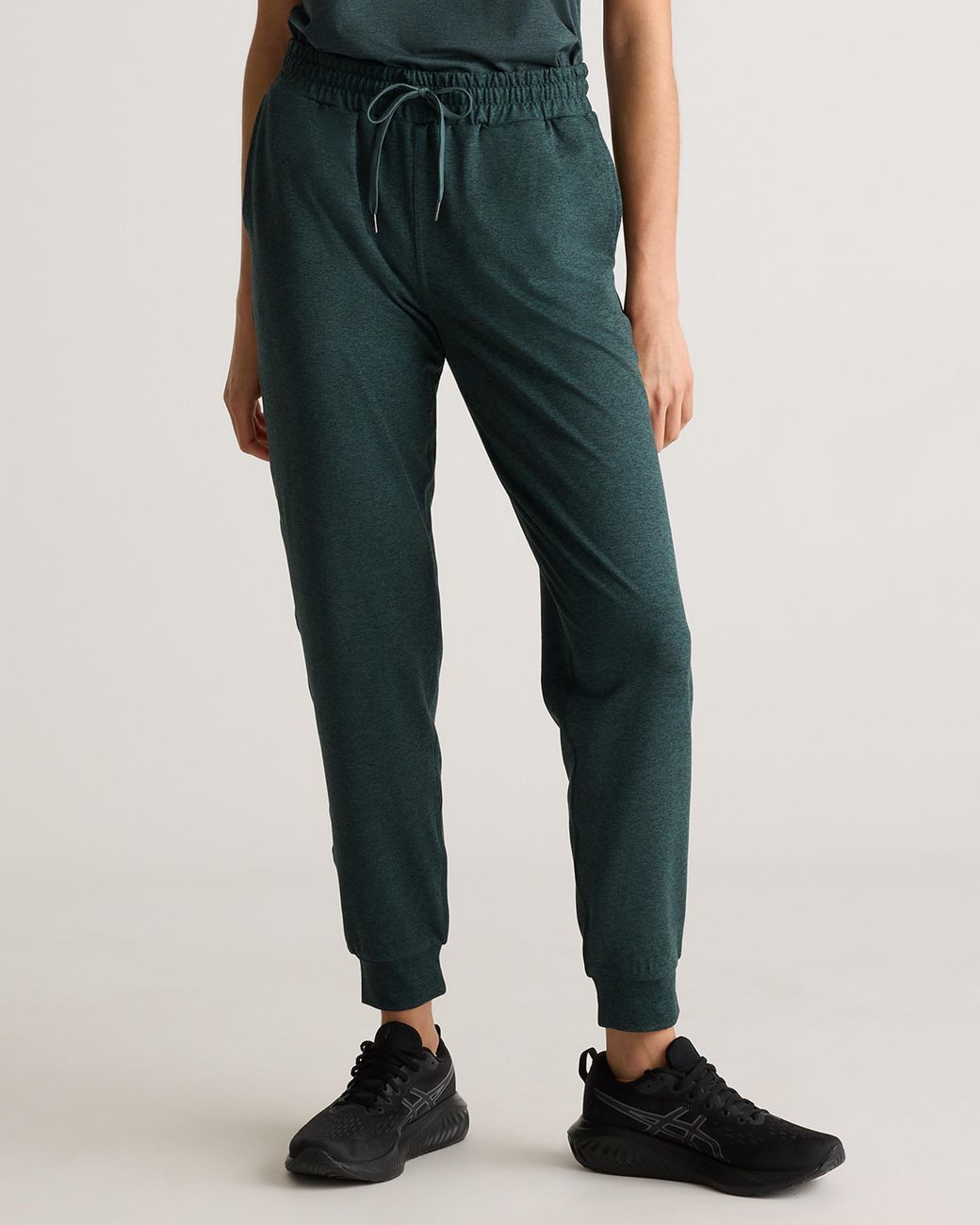 Quince Multicolor Flowknit Mid-Rise Joggers, Recycled Poly With Stretch