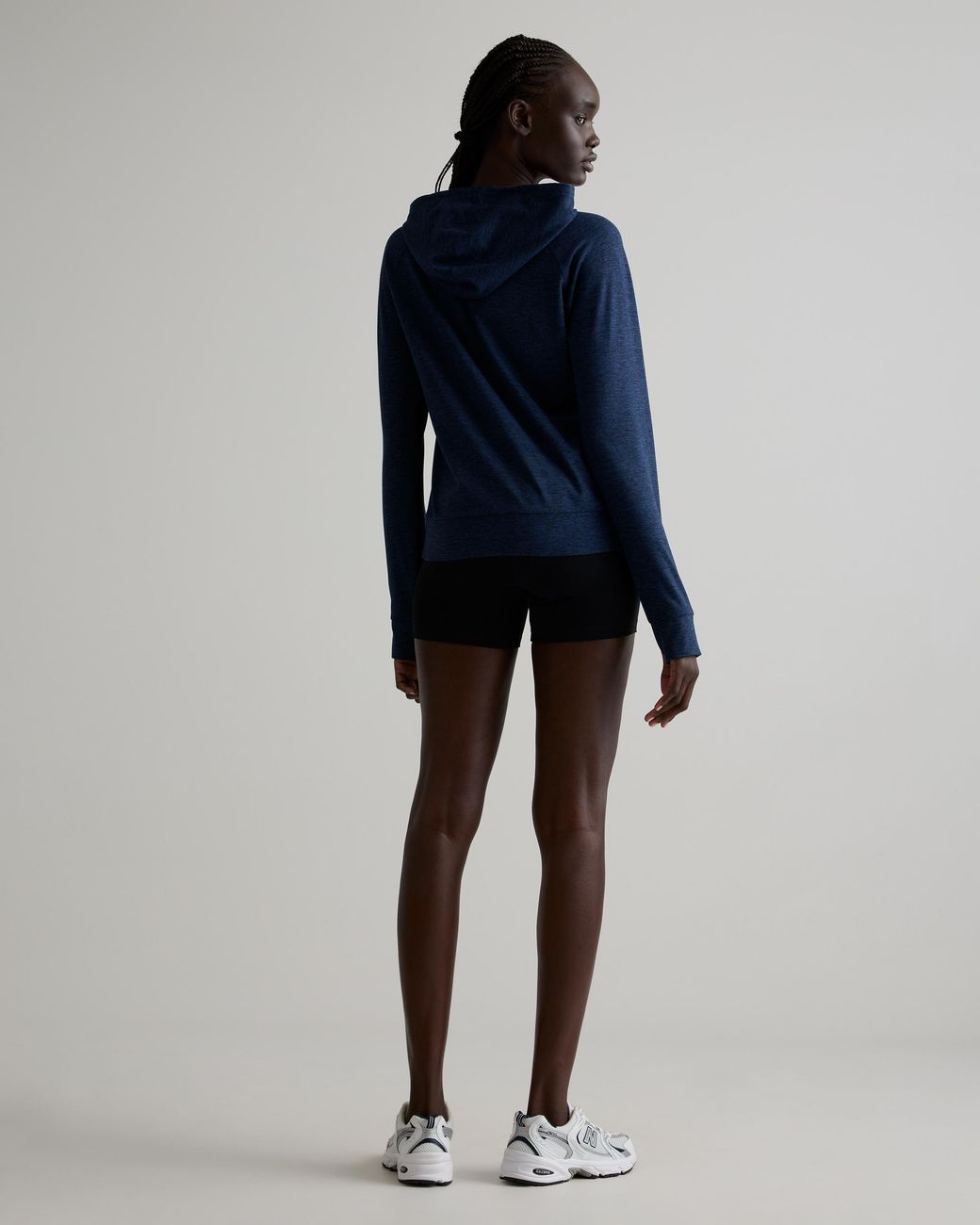 Quince Blue Flowknit Pullover Hoodie, Recycled Polyester