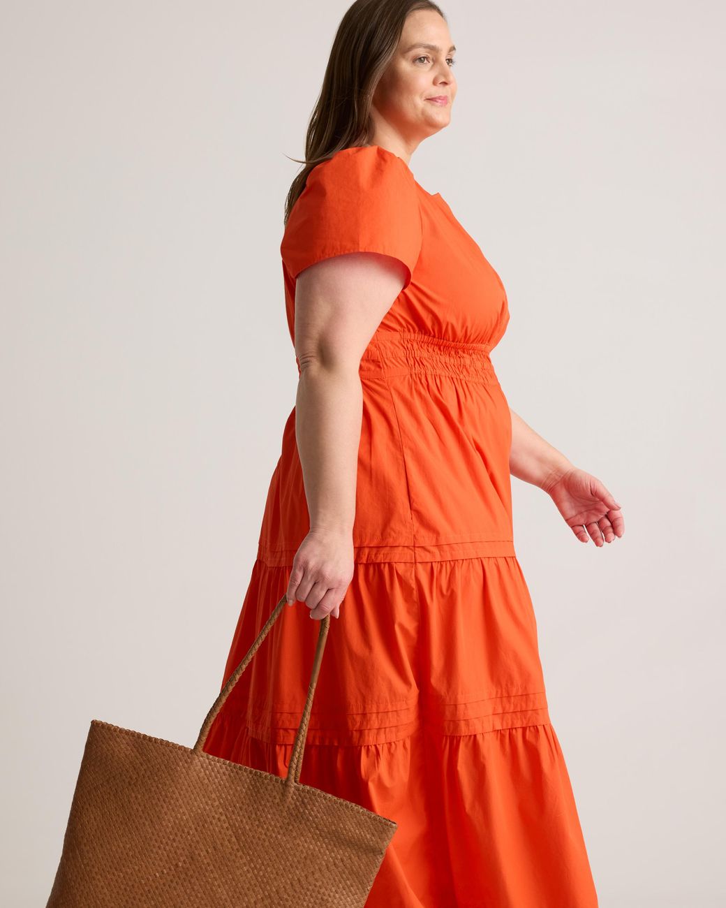 Quince Poplin Tiered Maxi Dress, Organic Cotton | Lyst