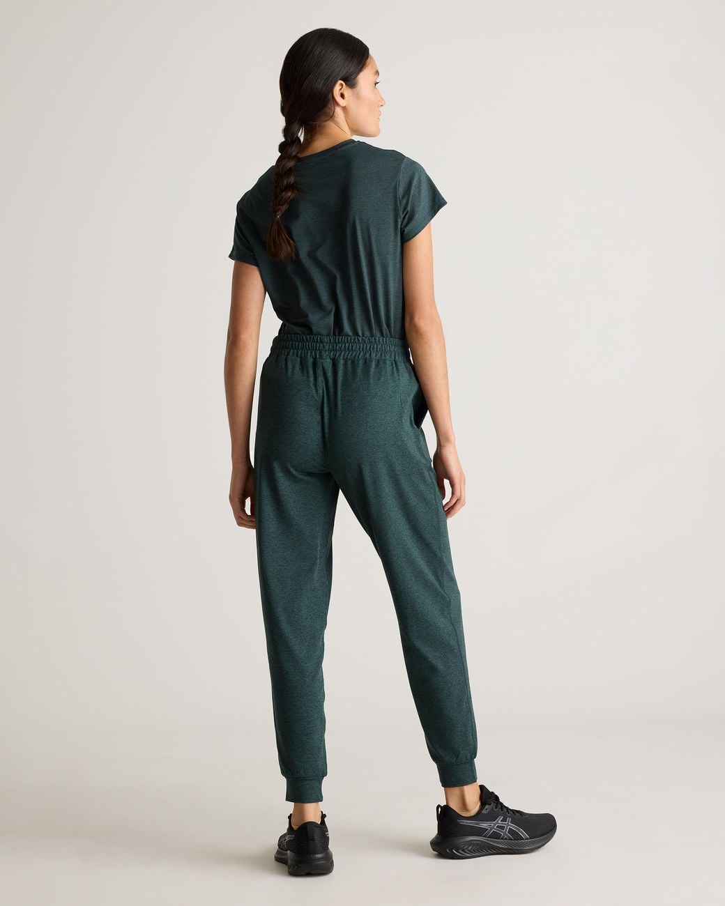 Quince Multicolor Flowknit Mid-Rise Joggers, Recycled Poly With Stretch