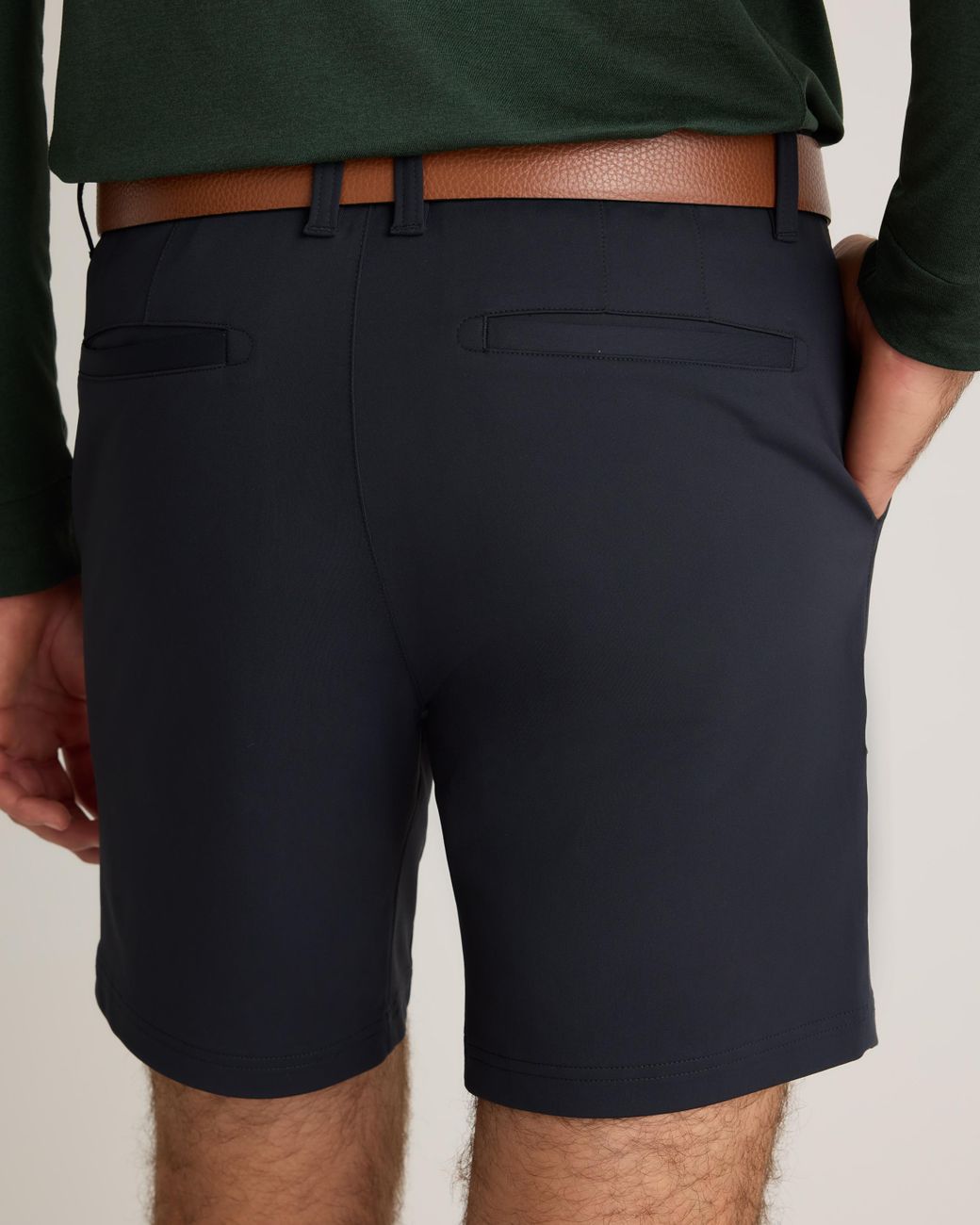 Quince Black Protech Golf Shorts 7 Inch for men
