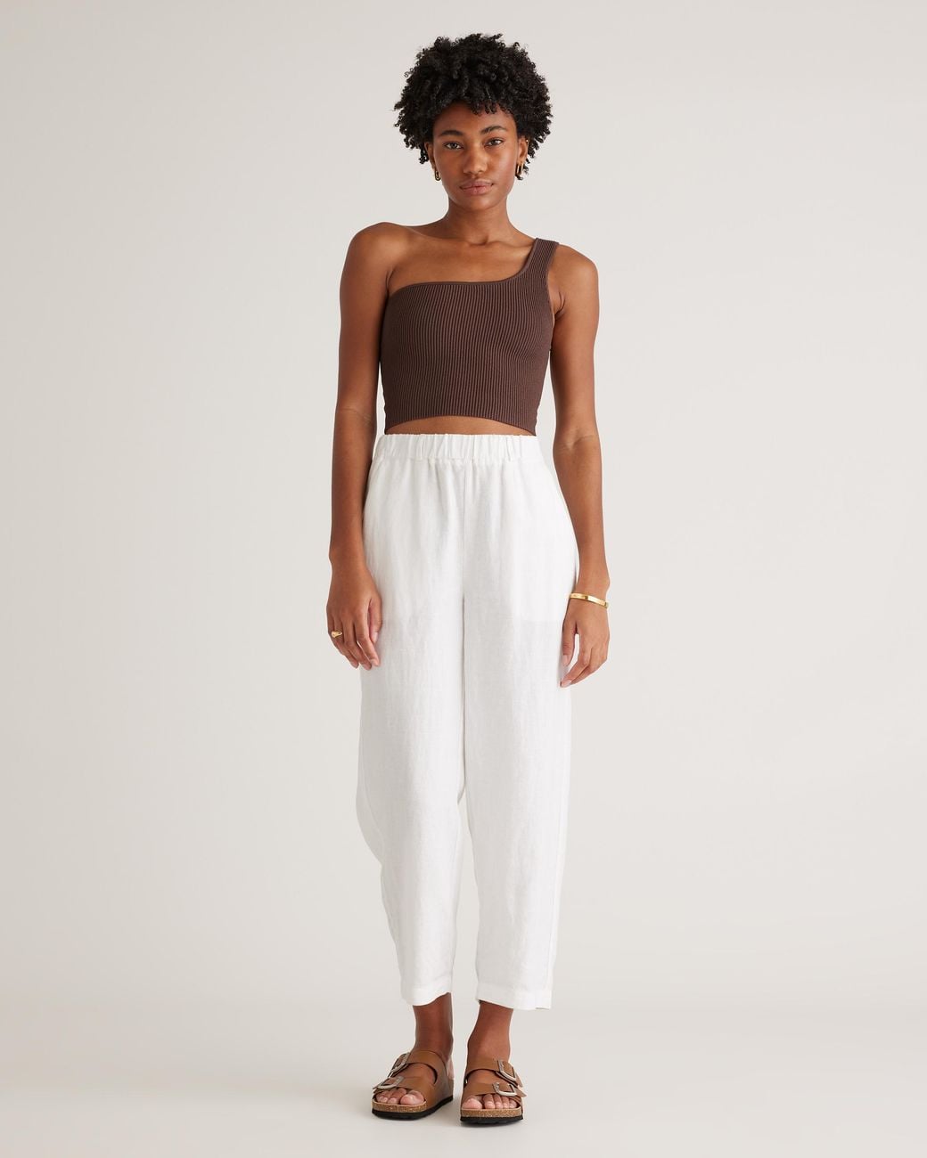 Quince White 100% European 100% European Linen Pants