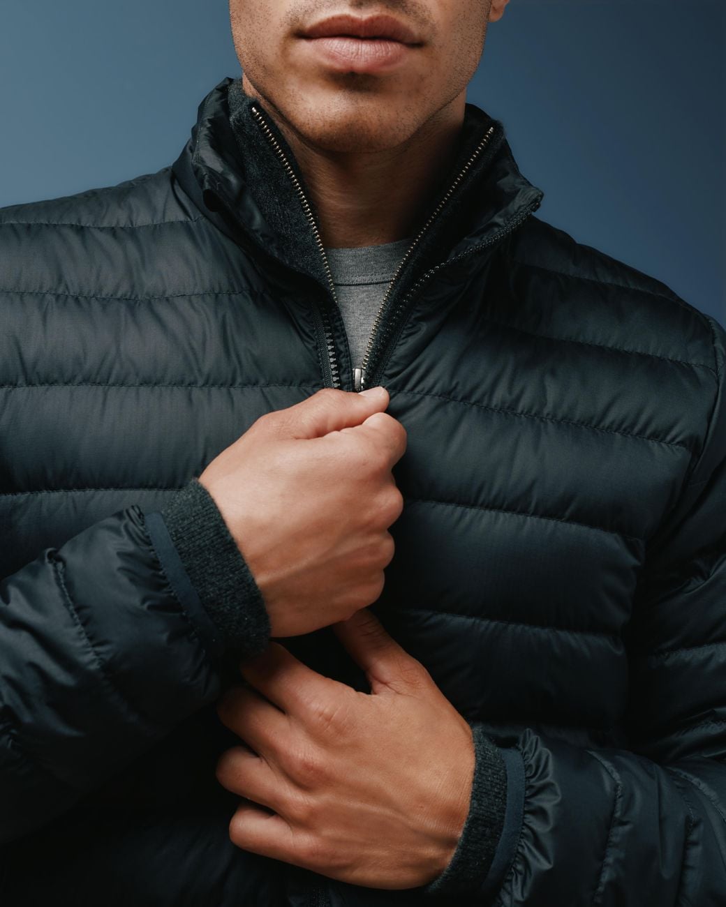 Quince Gray Lightweight Down Packable Puffer Jacket, Recycled Polyester for men