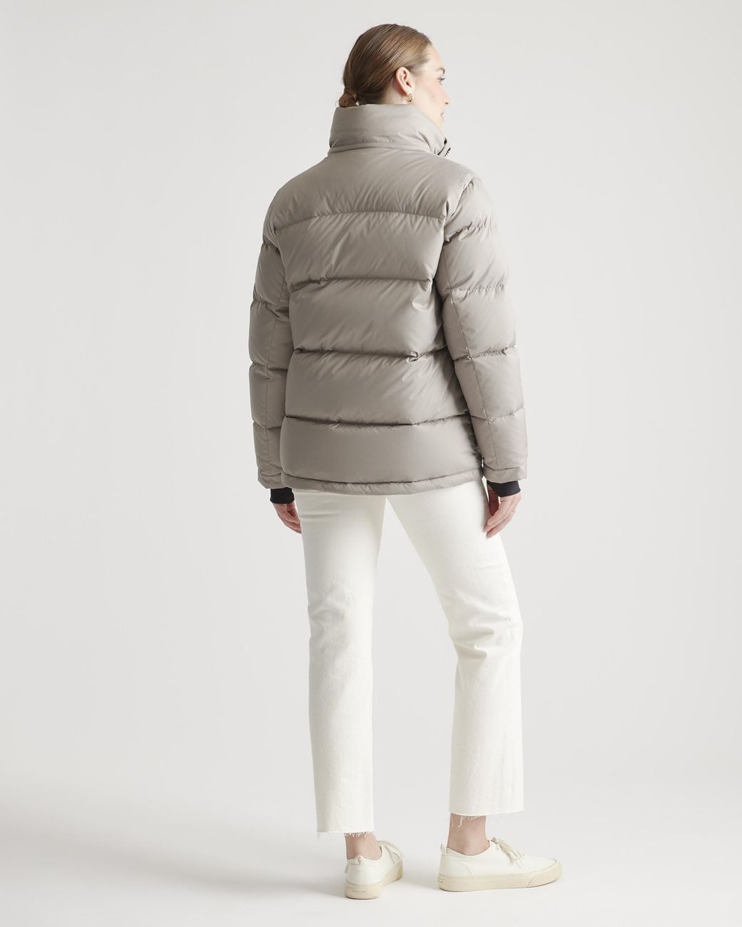 Quince Brown Responsible Down Puffer Jacket, Recycled Polyester