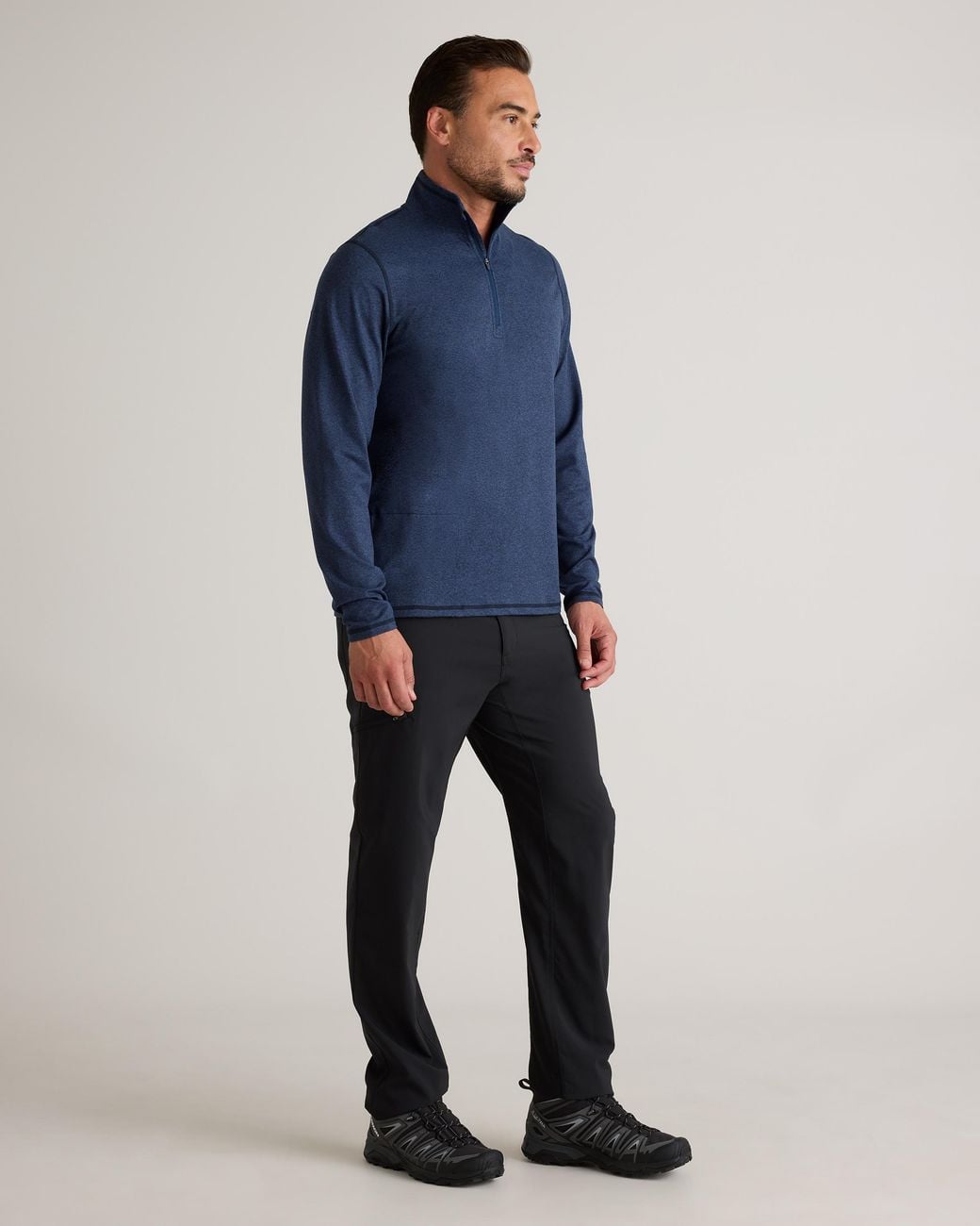 Quince Blue Flowknit Performance Half-Zip, Recycled Polyester for men