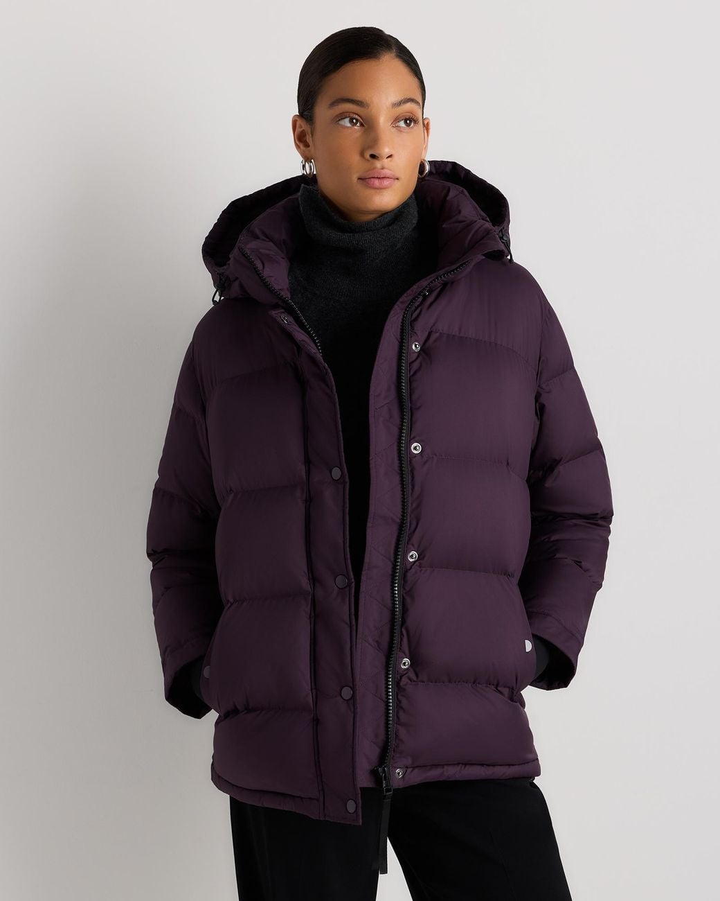 Quince Blue Responsible Down Puffer Jacket, Recycled Polyester
