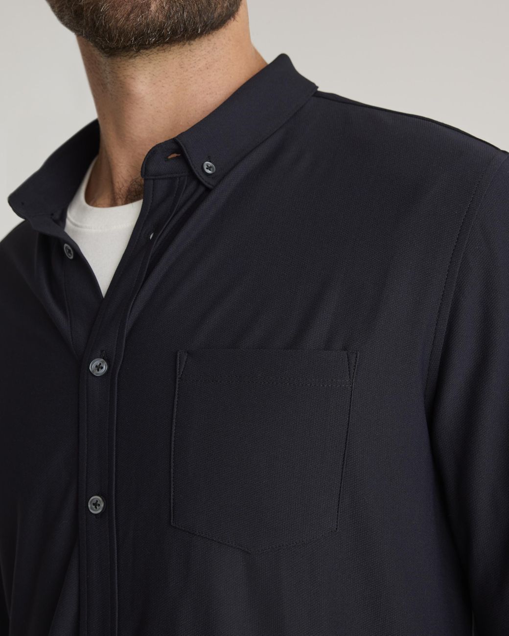 Quince Blue Propique Performance Button Down, Recycled Polyester for men