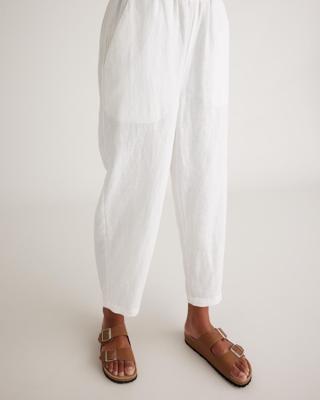Quince White 100% European 100% European Linen Pants