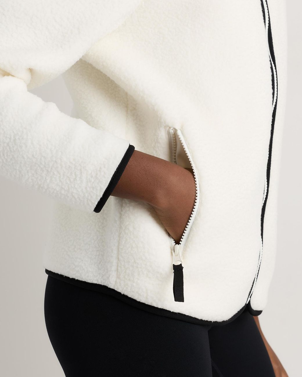 Quince Natural Sherpa Full-Zip Jacket, 100% Polyester