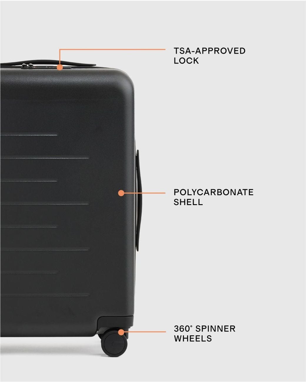 Quince Gray Carry-On Suitcase, Polycarbonate
