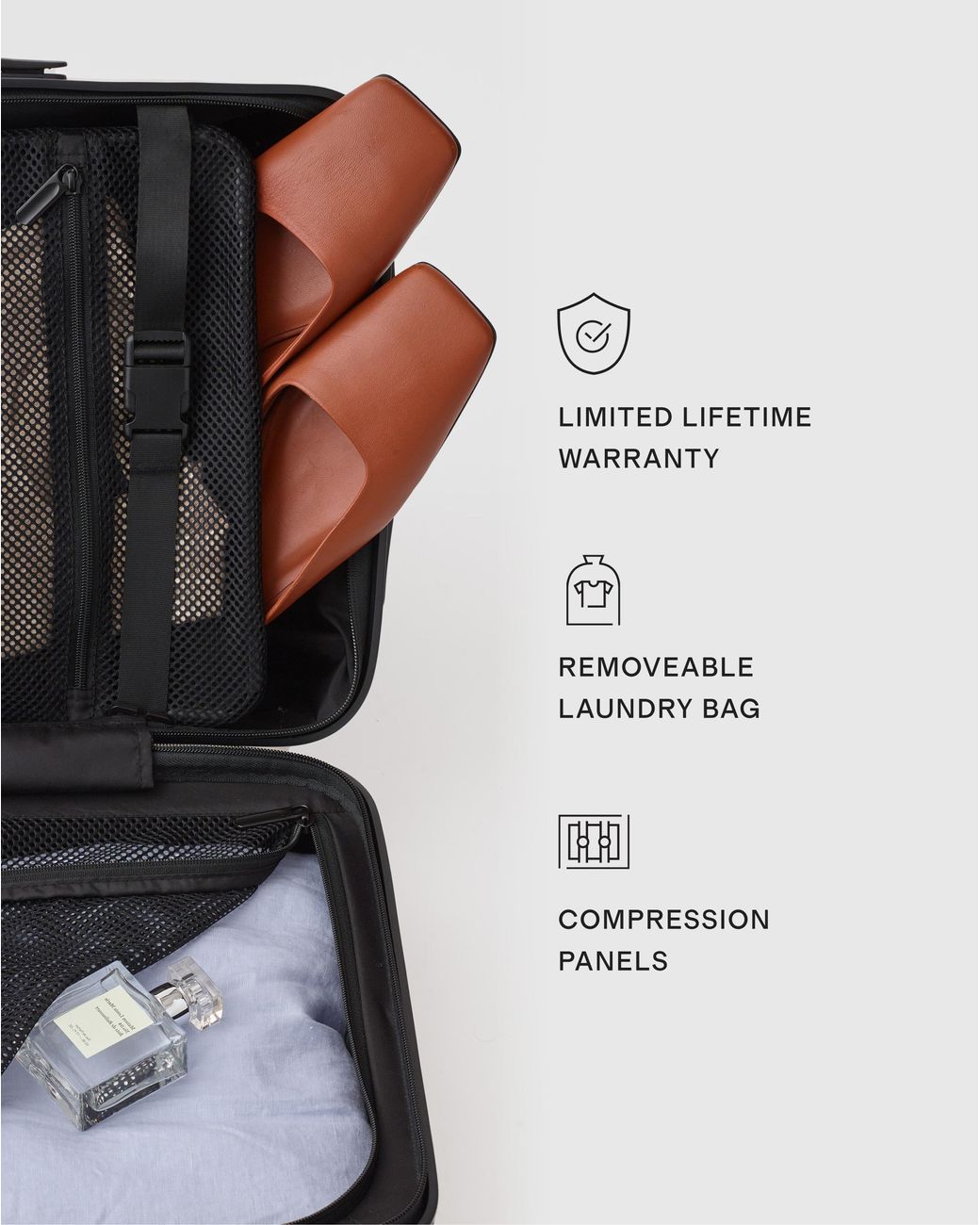 Quince Gray Carry-On Suitcase, Polycarbonate