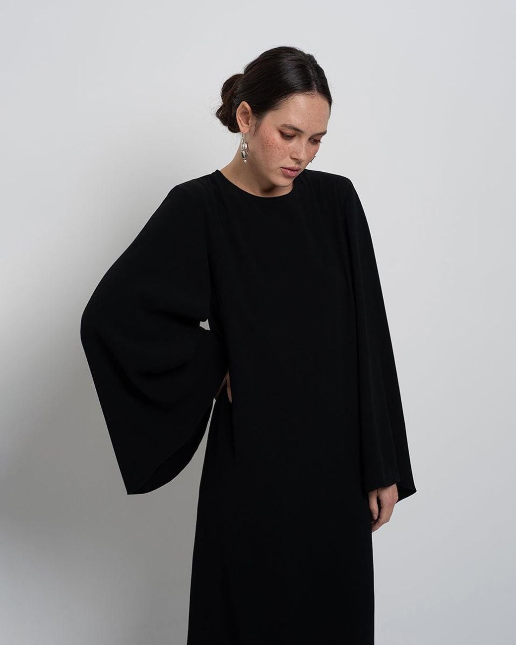 Racil Black Lee Kaftan With Fringes