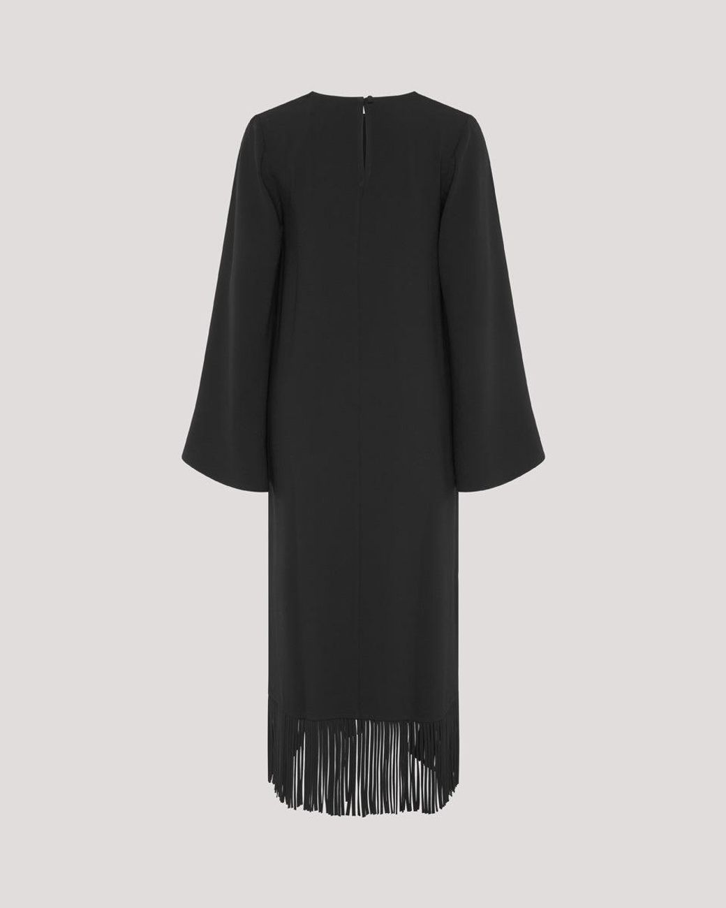 Racil Black Lee Kaftan With Fringes