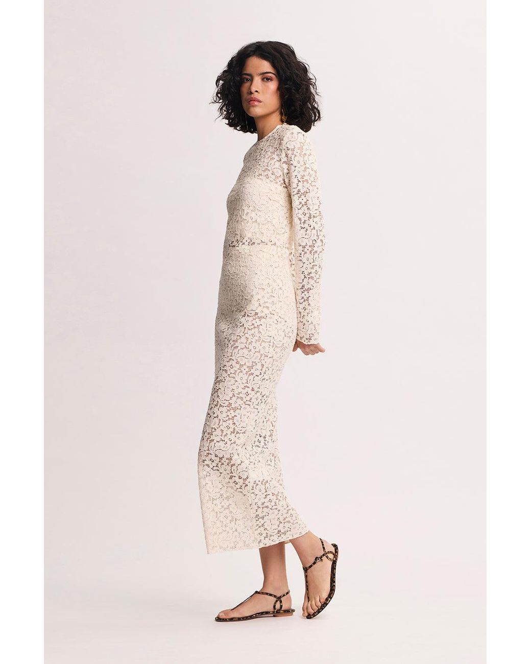 Racil White Foundation Lace Dress