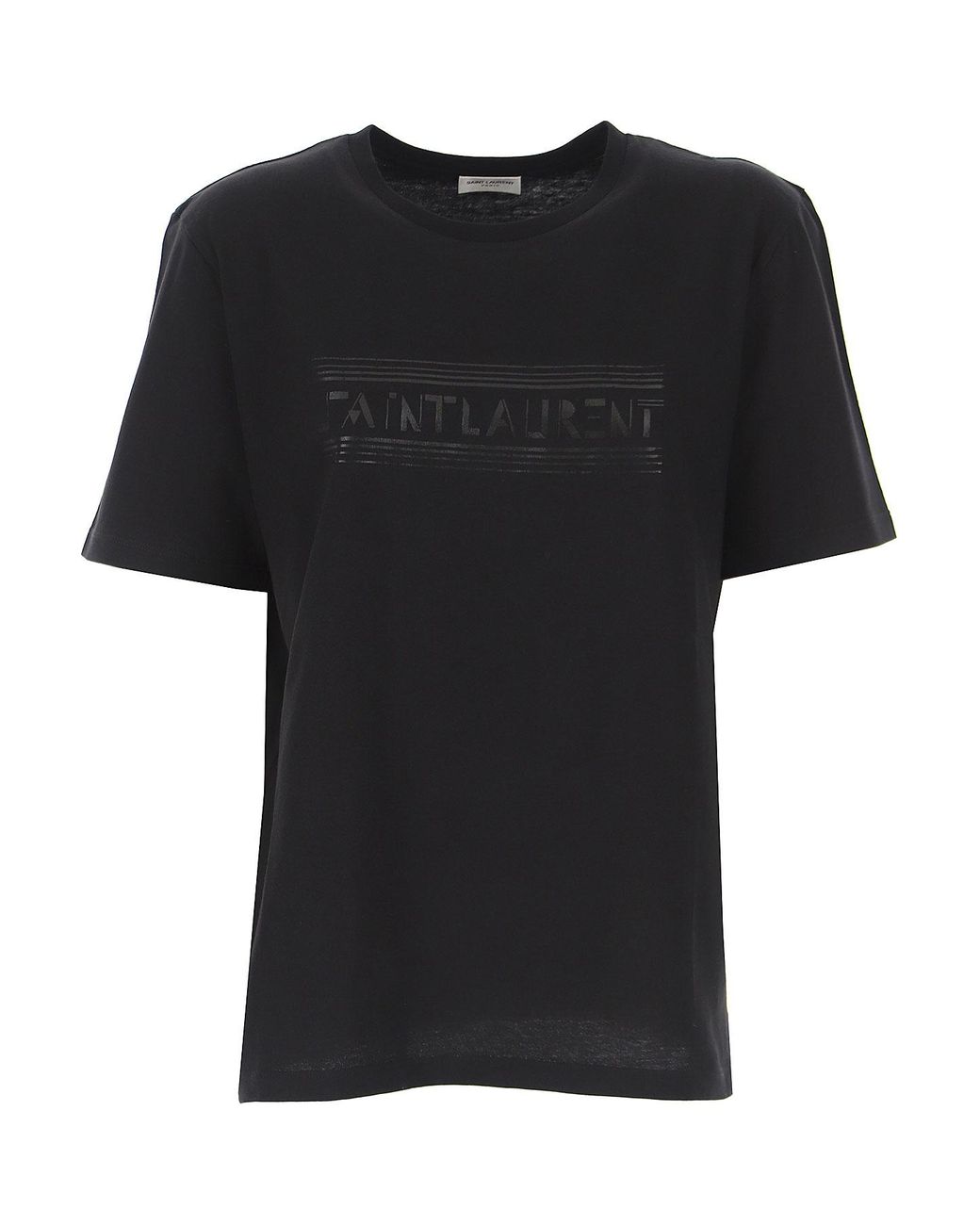 Saint Laurent Cotton T-shirt For Women in Black - Lyst