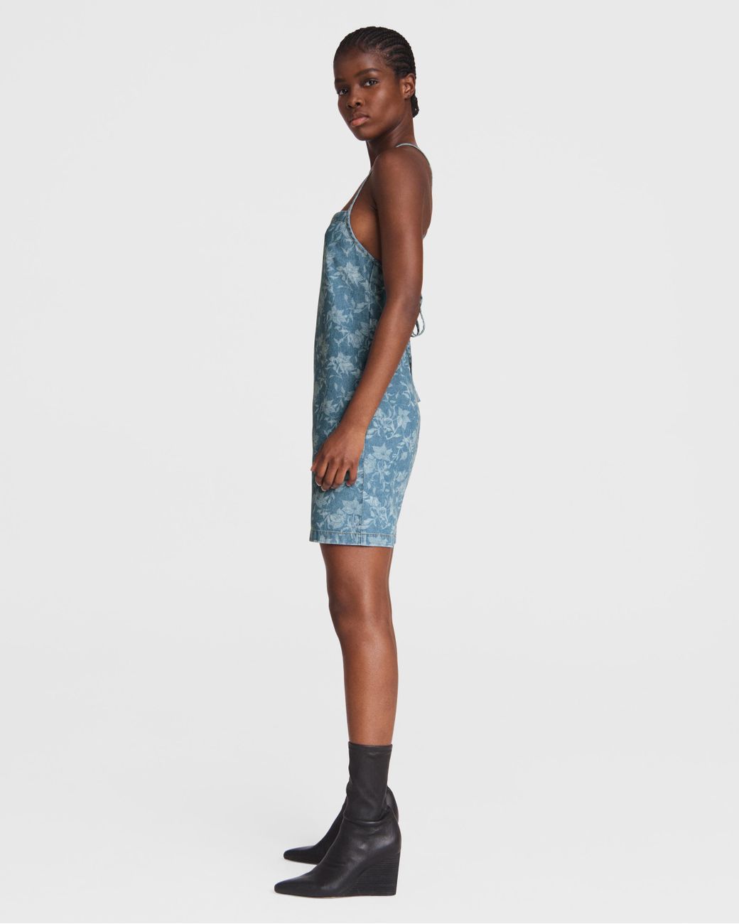 Rag \u0026 Bone Denim Tie Mini Dress in Blue 