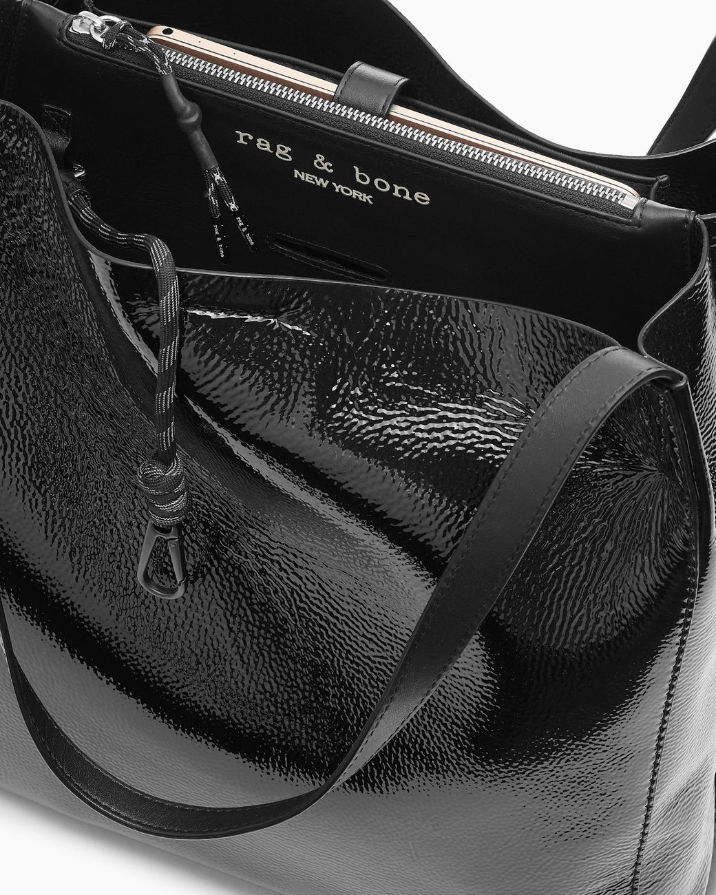 Rag & Bone Field Leather Messenger Bag Black Shoulder Handbag Adjustable  Strap | eBay