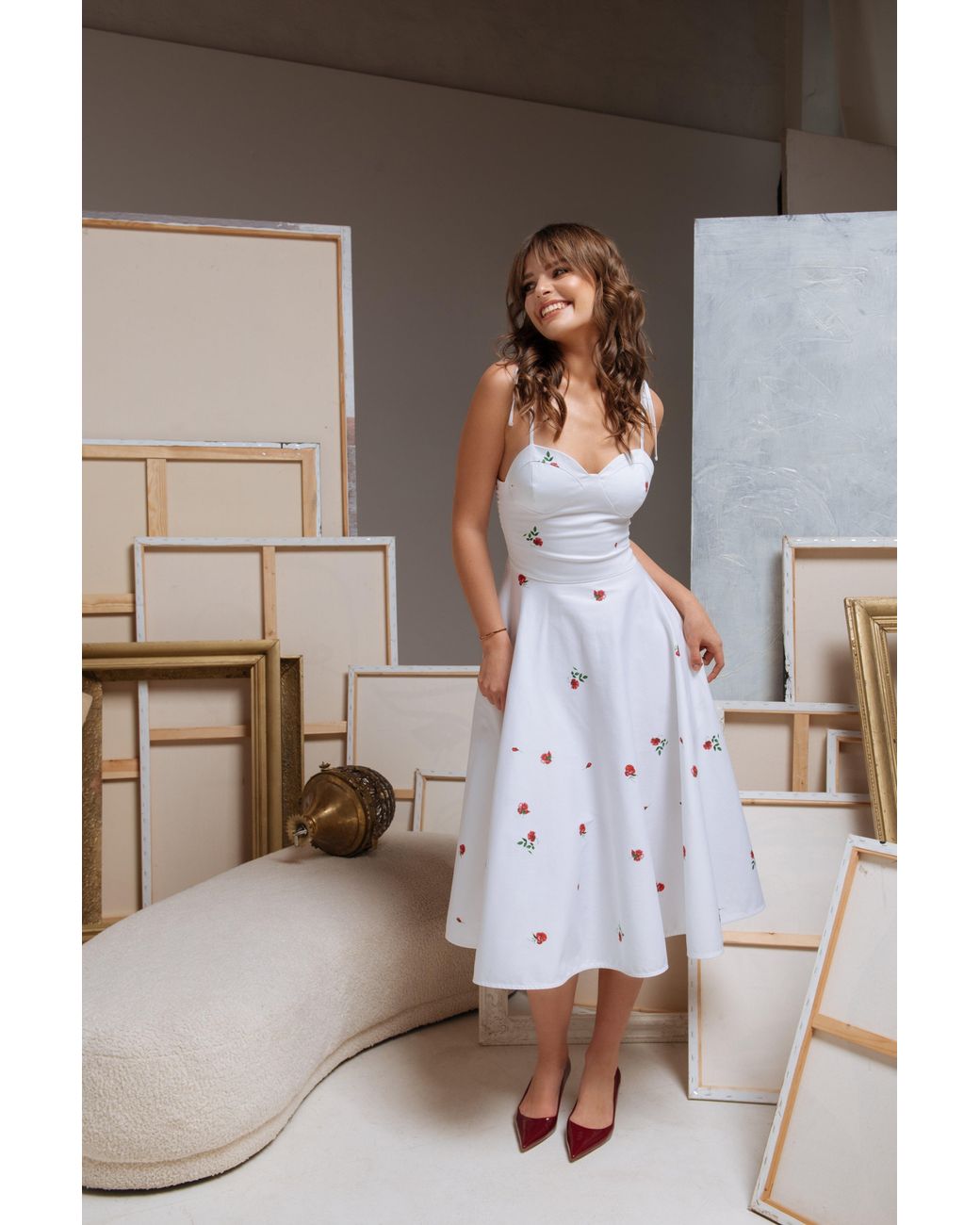 RainSisters Gray Fit And Flare Dress