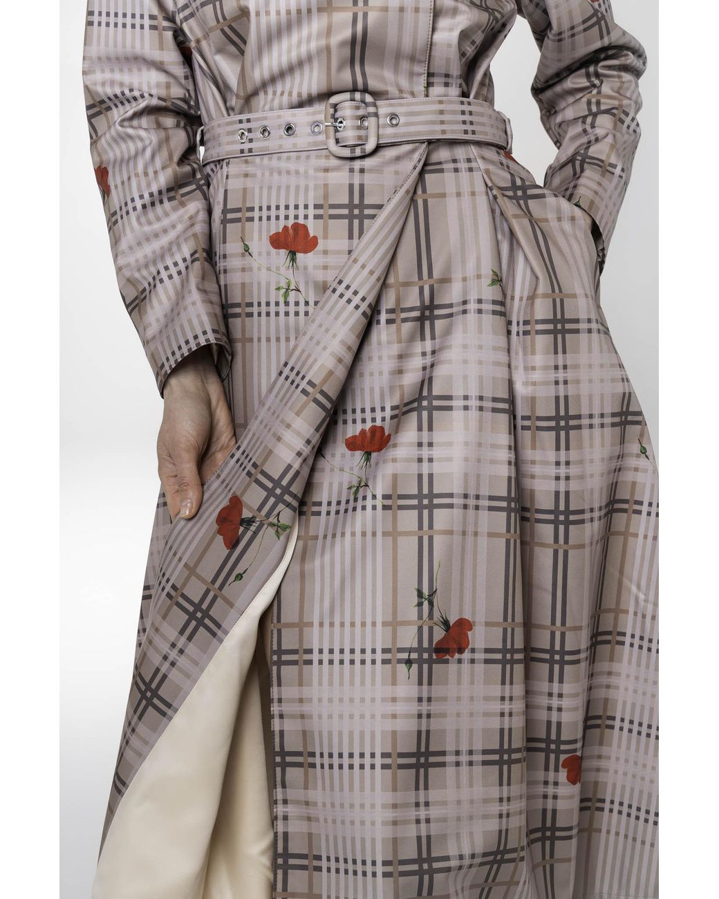 RainSisters Pink Double Breasted Coat With Front Pleats