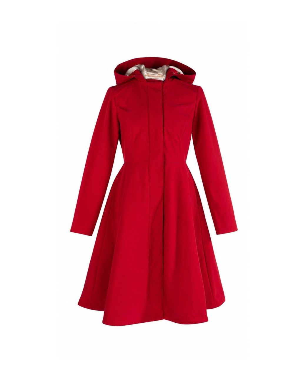 RainSisters Fitted And Flared Coat With Pleated Back