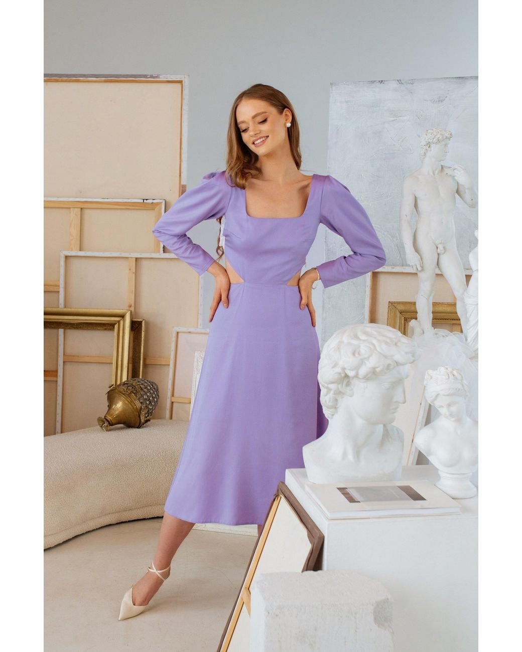 RainSisters Multicolor Backless Dress With A Bow On The Back