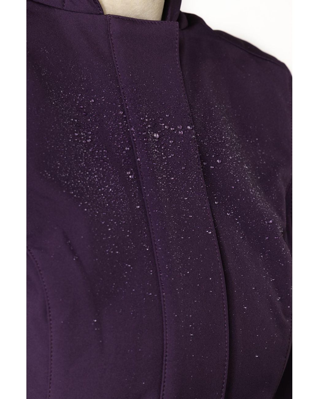 RainSisters Purple Fit And Flare Coat With Pleated Skirts