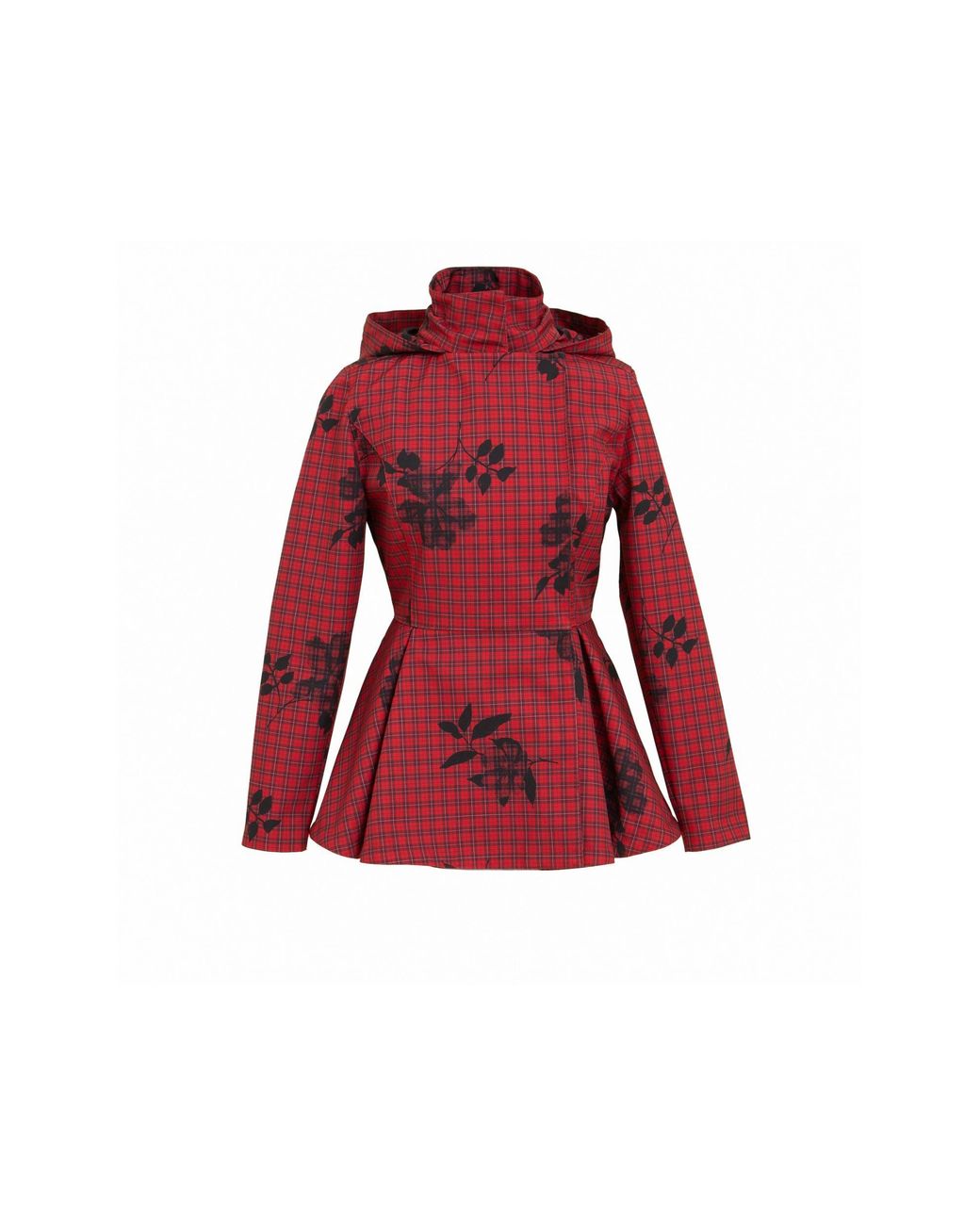 RainSisters Red Double Breasted Jacket With Detachable Hood