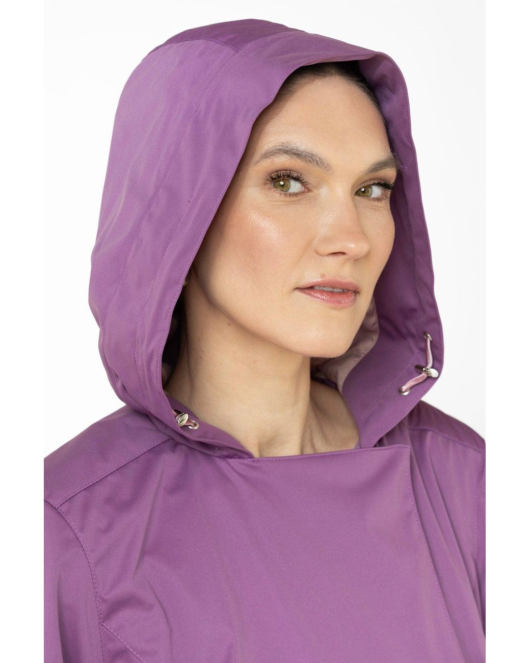 RainSisters Purple Double Breasted Trench Coat For Spring