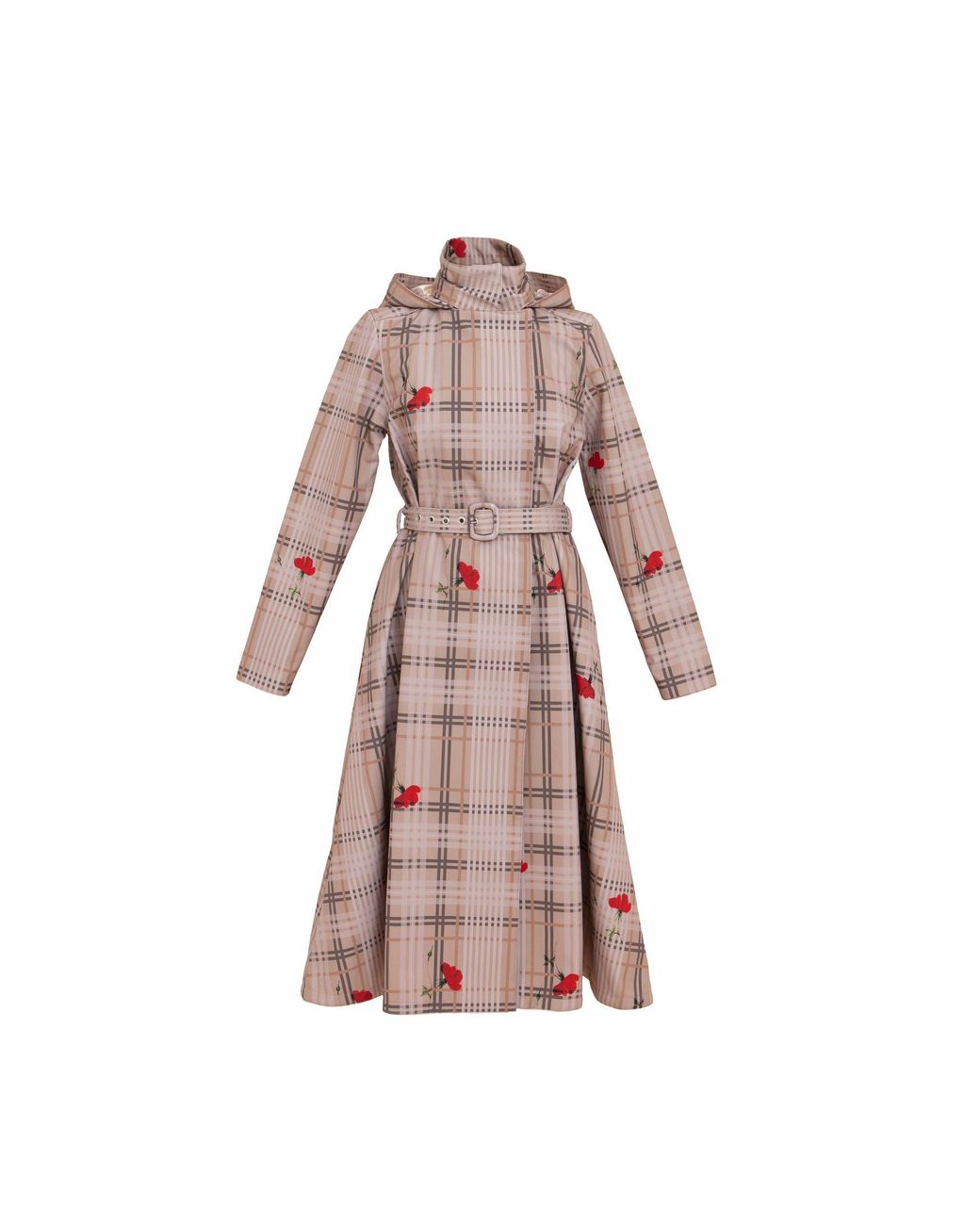 RainSisters Pink Double Breasted Coat With Front Pleats