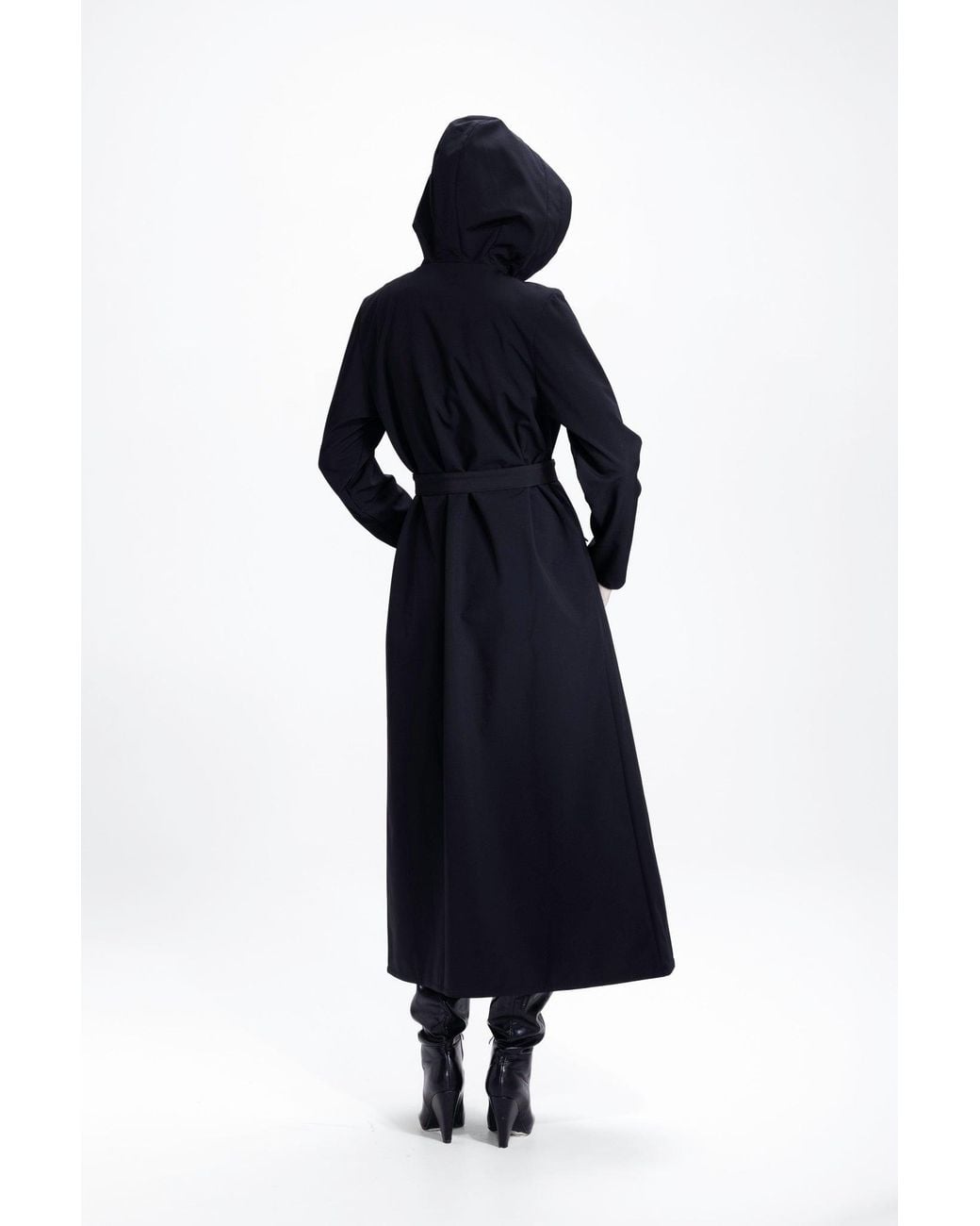 RainSisters Blue Double Breasted Coat With Trapeze Cut