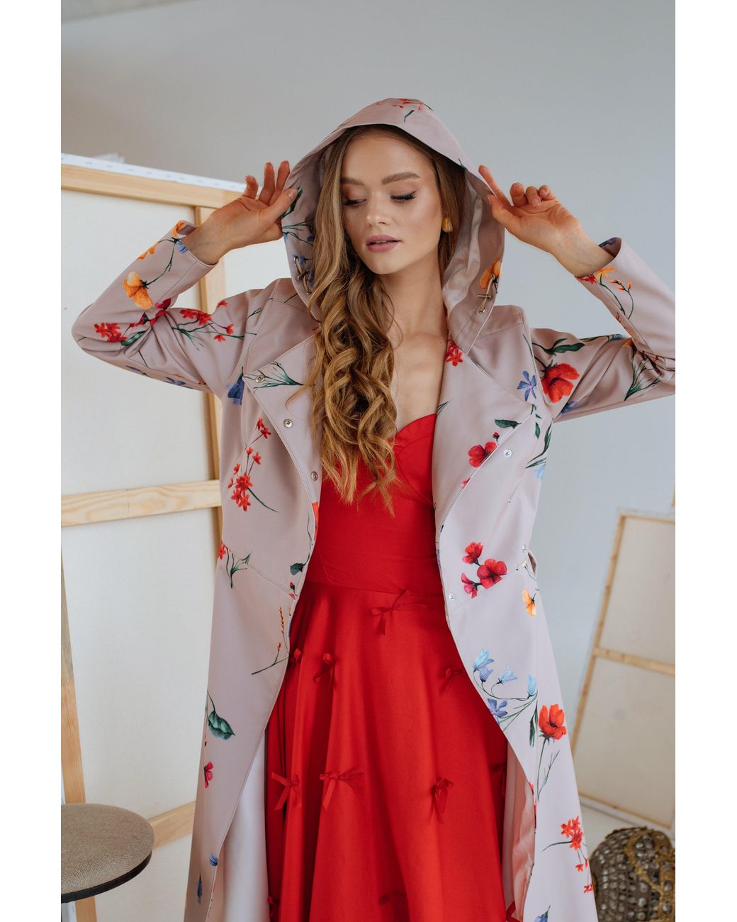 RainSisters Red Fit And Flare Dress