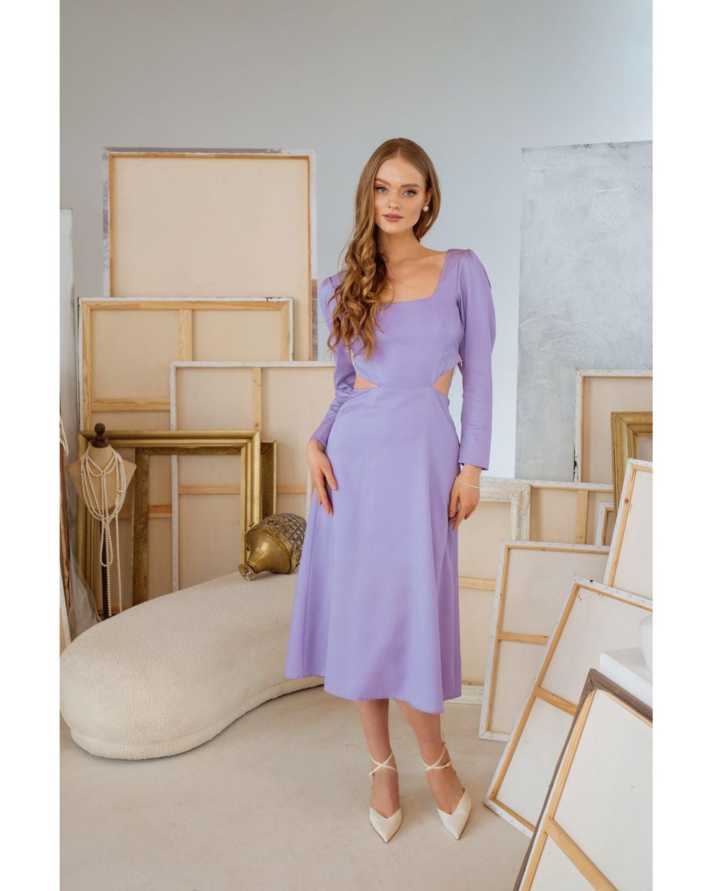 RainSisters Multicolor Backless Dress With A Bow On The Back