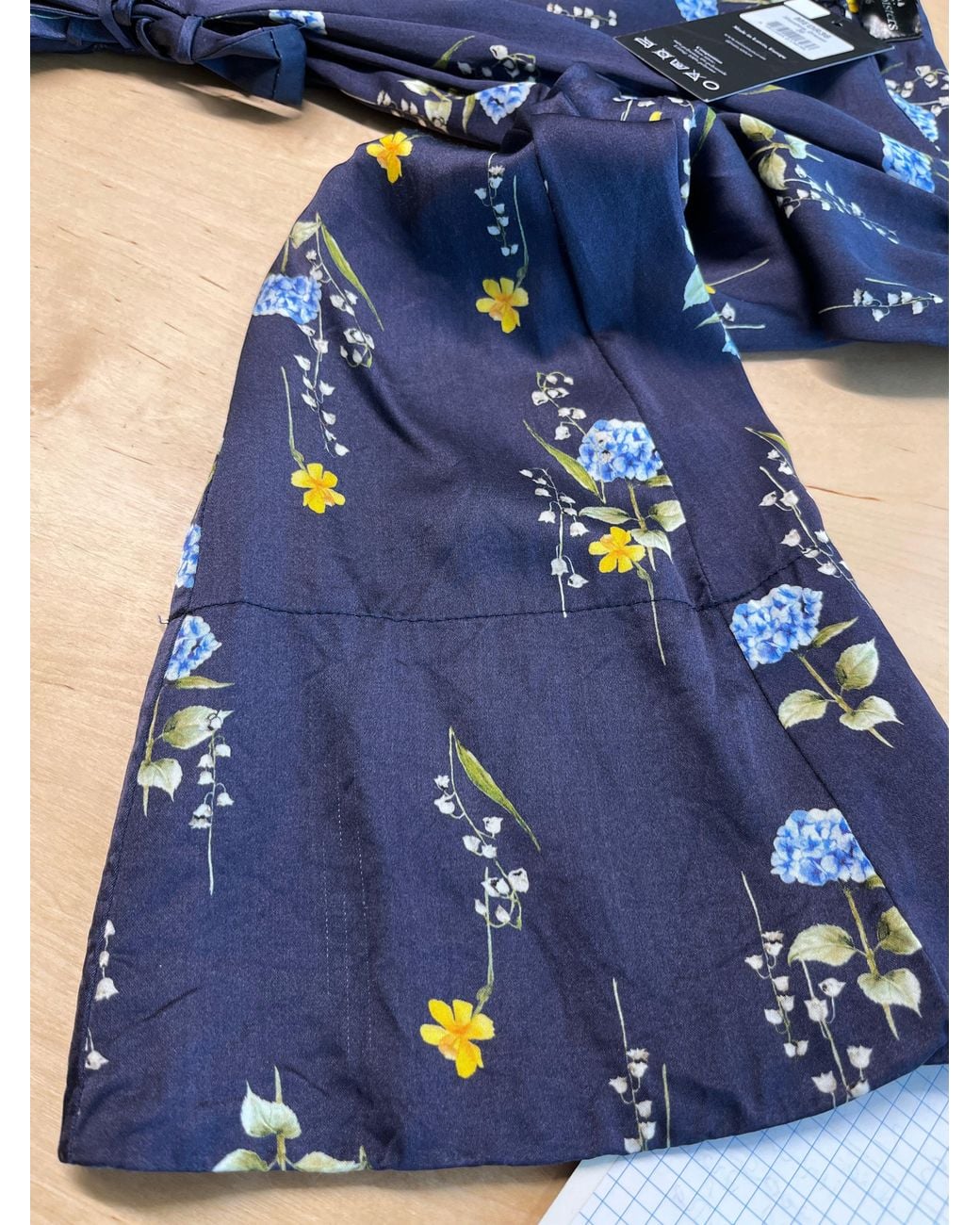 RainSisters Blue Midi Dress With Adjustable Waist