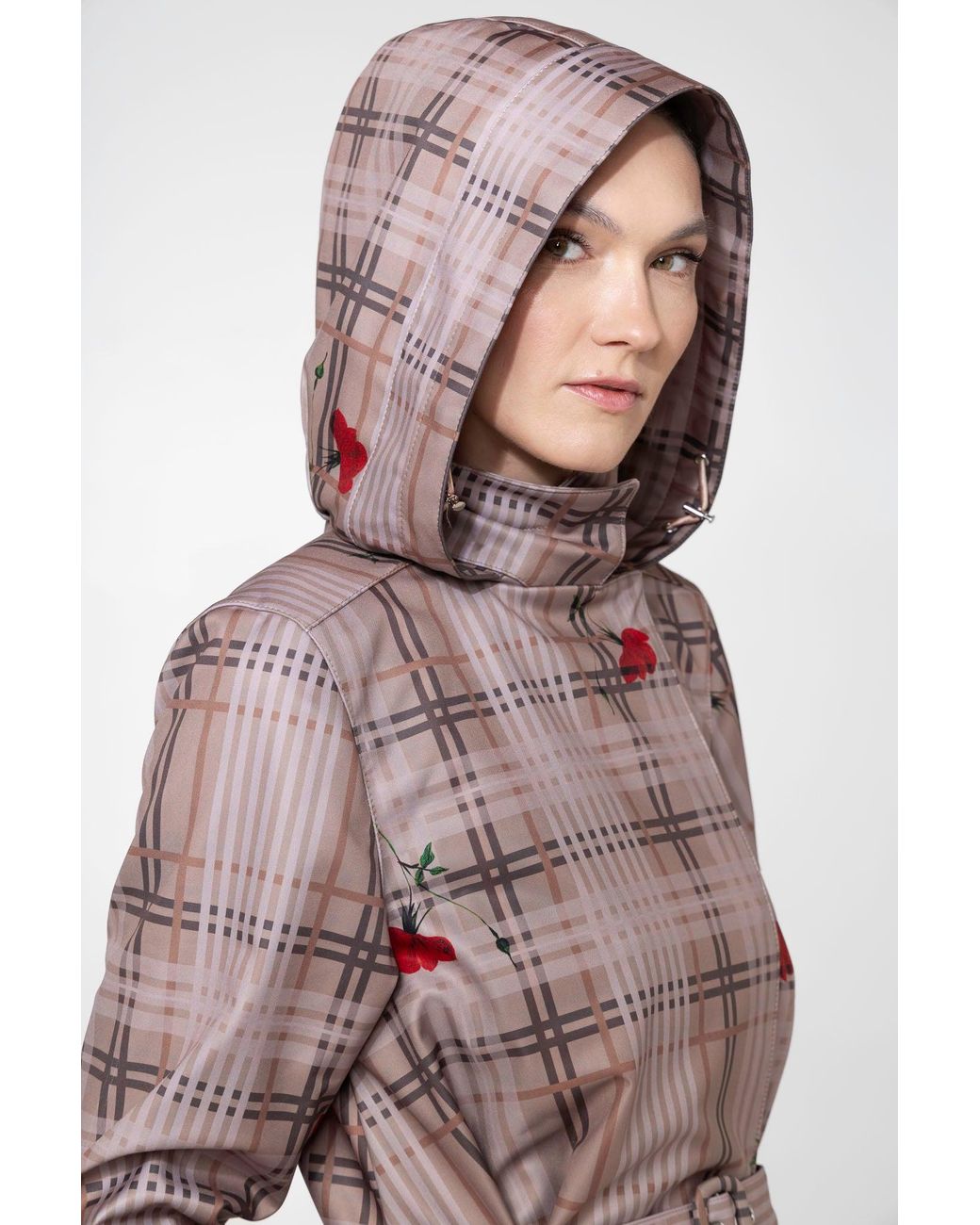 RainSisters Pink Double Breasted Coat With Front Pleats