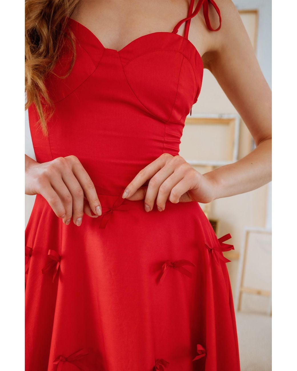 RainSisters Red Fit And Flare Dress