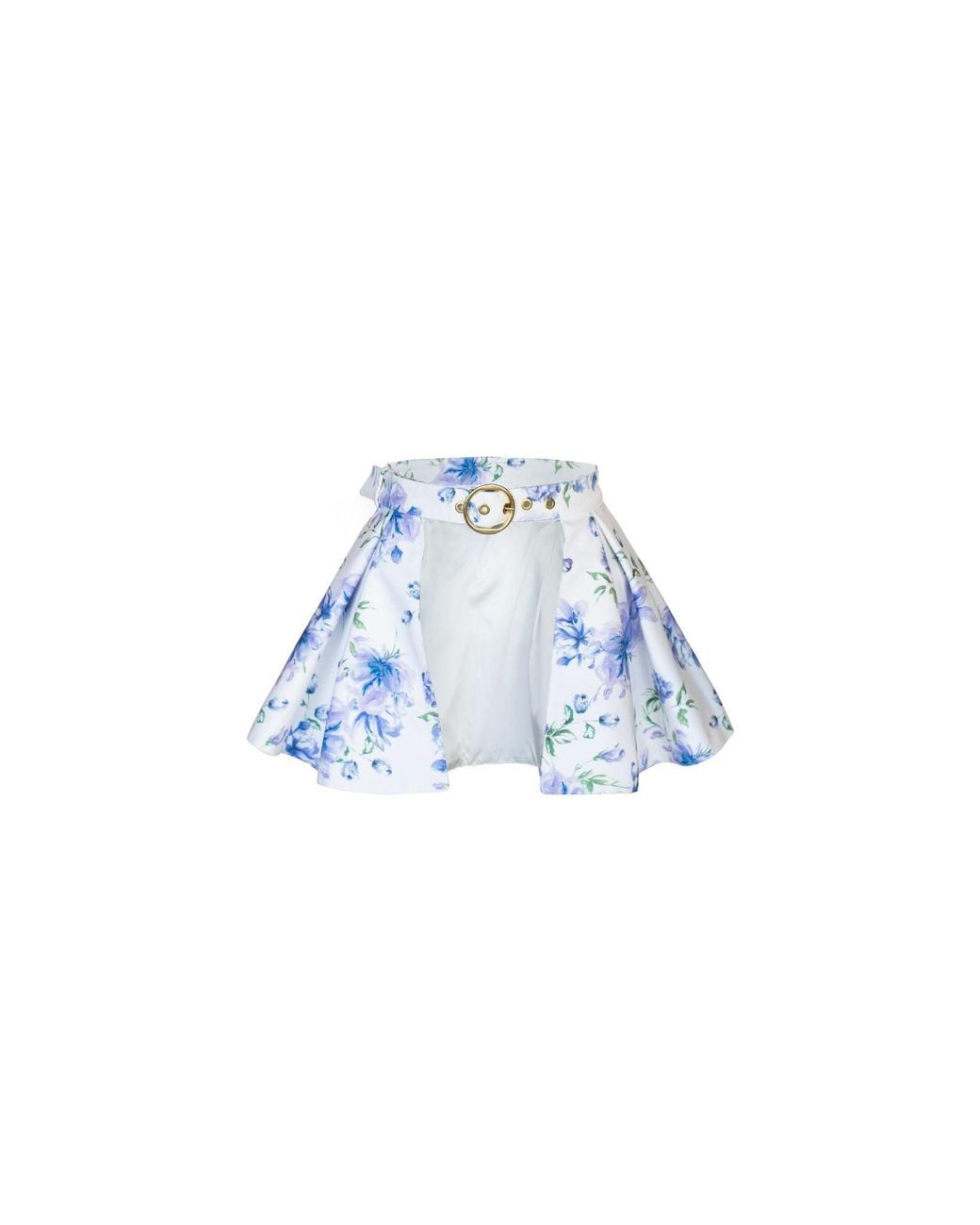 RainSisters Blue Buckle Belt With Peplum Detail