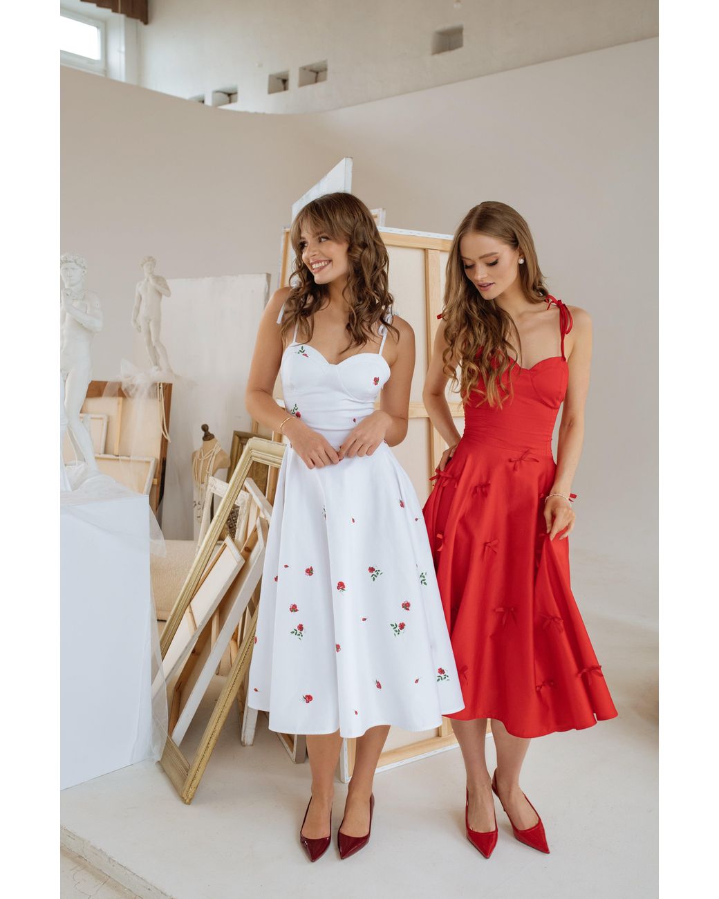 RainSisters Red Fit And Flare Dress